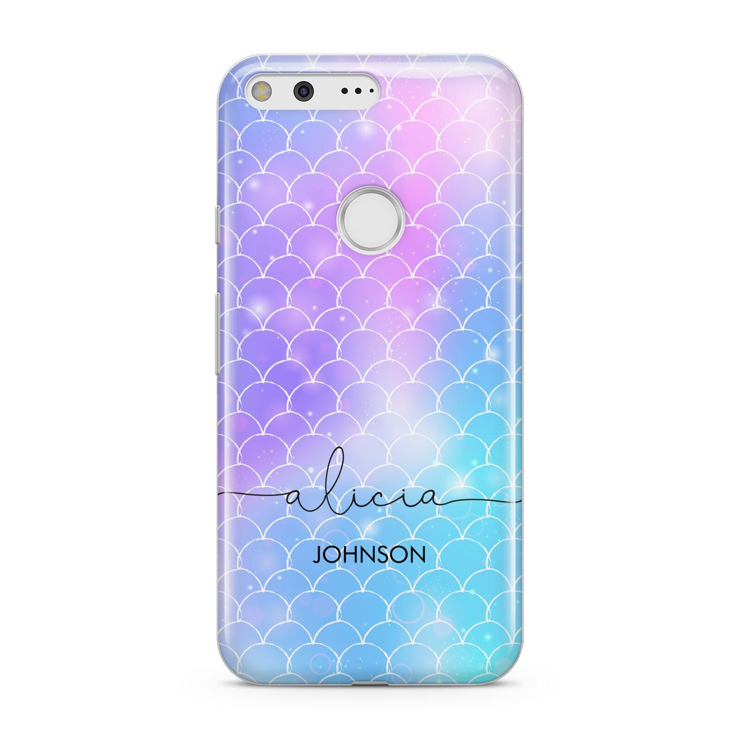 Personalised Mermaid Glitter with Names Google Pixel Case