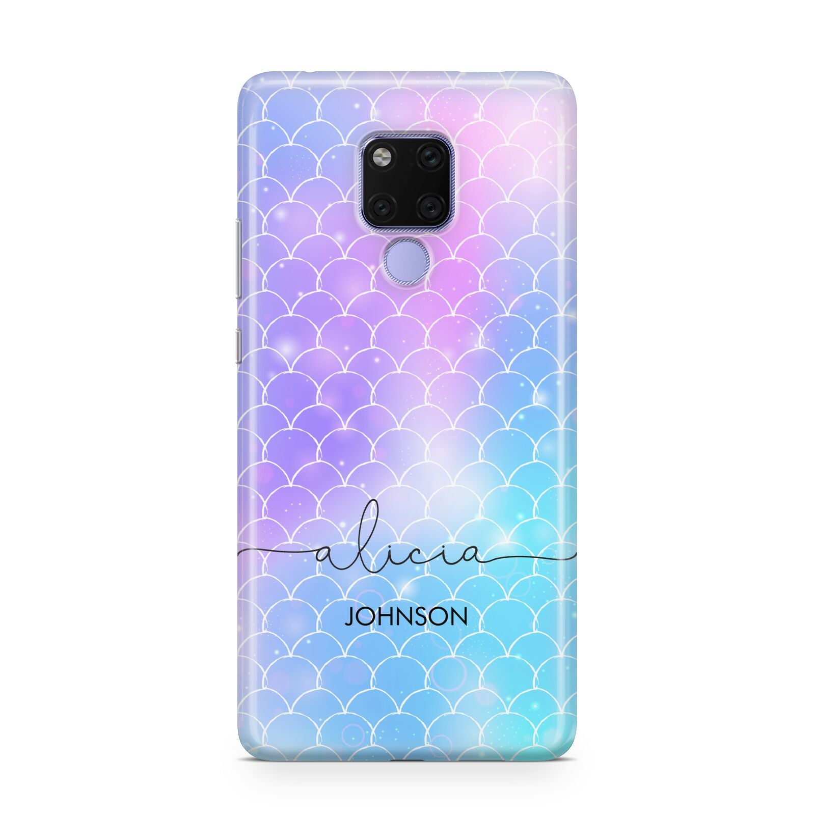 Personalised Mermaid Glitter with Names Huawei Mate 20X Phone Case