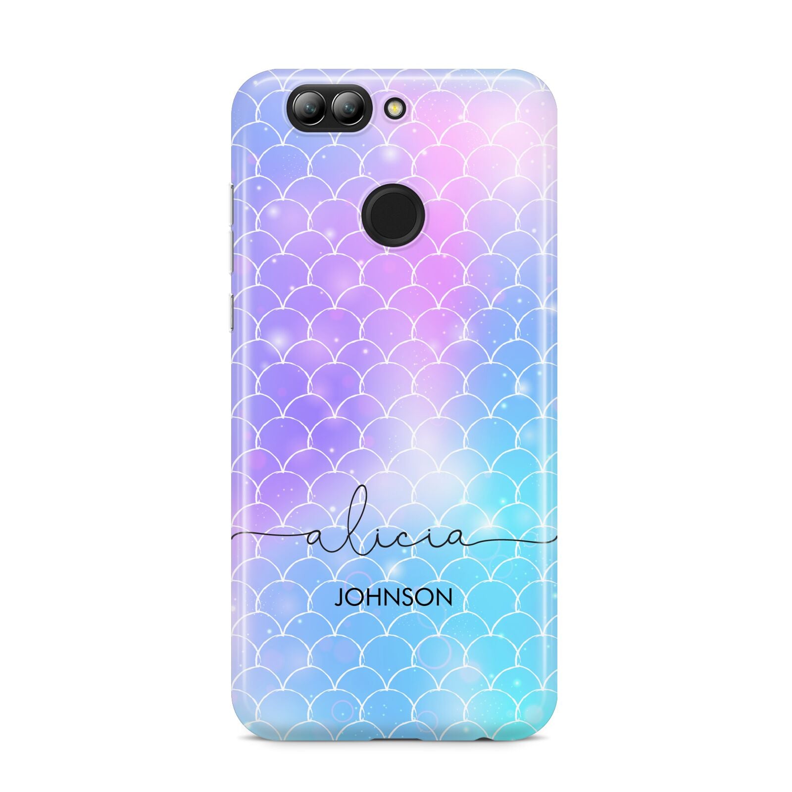 Personalised Mermaid Glitter with Names Huawei Nova 2s Phone Case