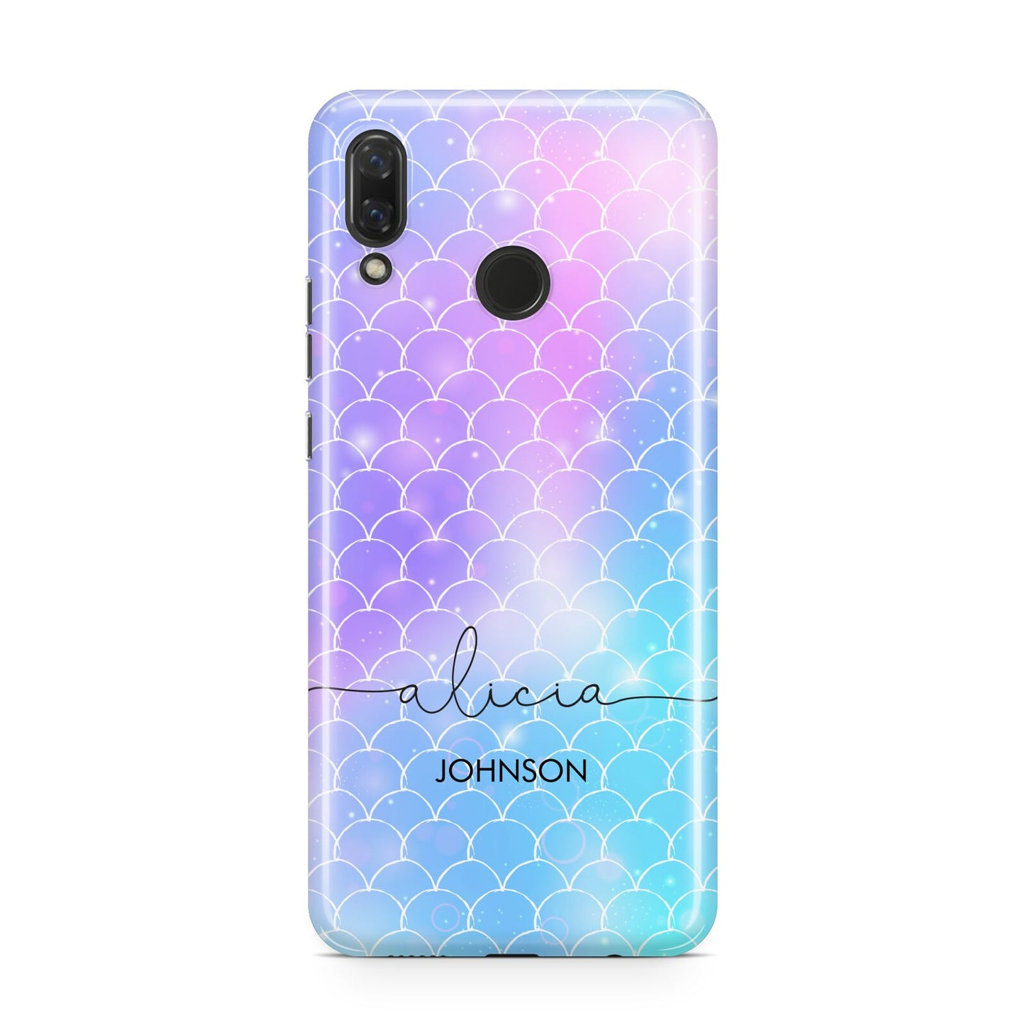 Personalised Mermaid Glitter with Names Huawei Nova 3 Phone Case