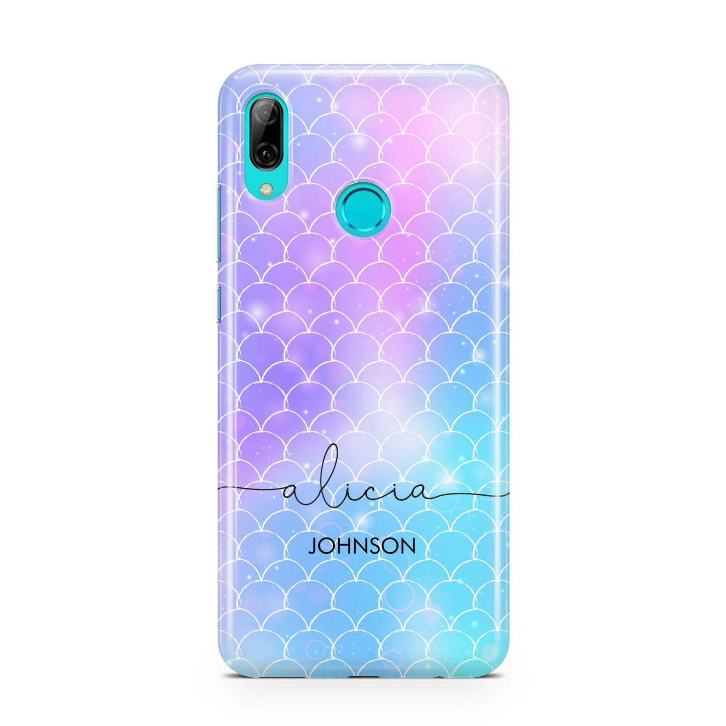 Personalised Mermaid Glitter with Names Huawei P Smart 2019 Case