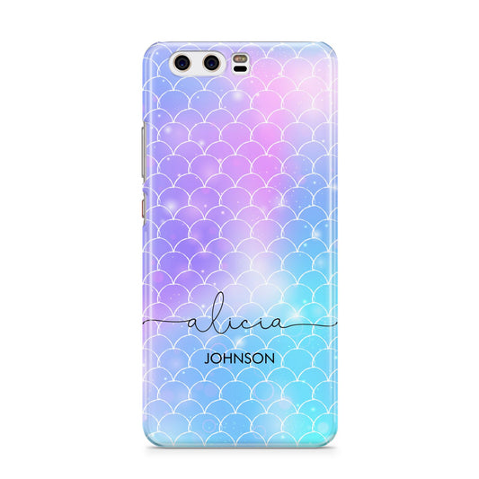 Personalised Mermaid Glitter with Names Huawei P10 Phone Case