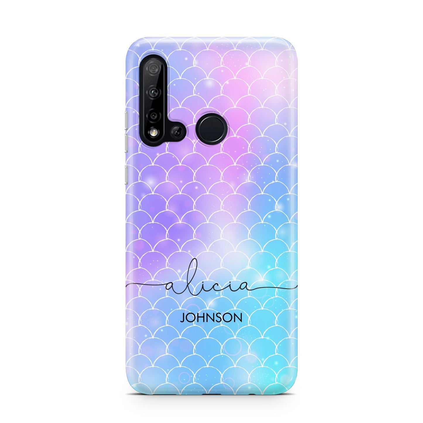 Personalised Mermaid Glitter with Names Huawei P20 Lite 5G Phone Case