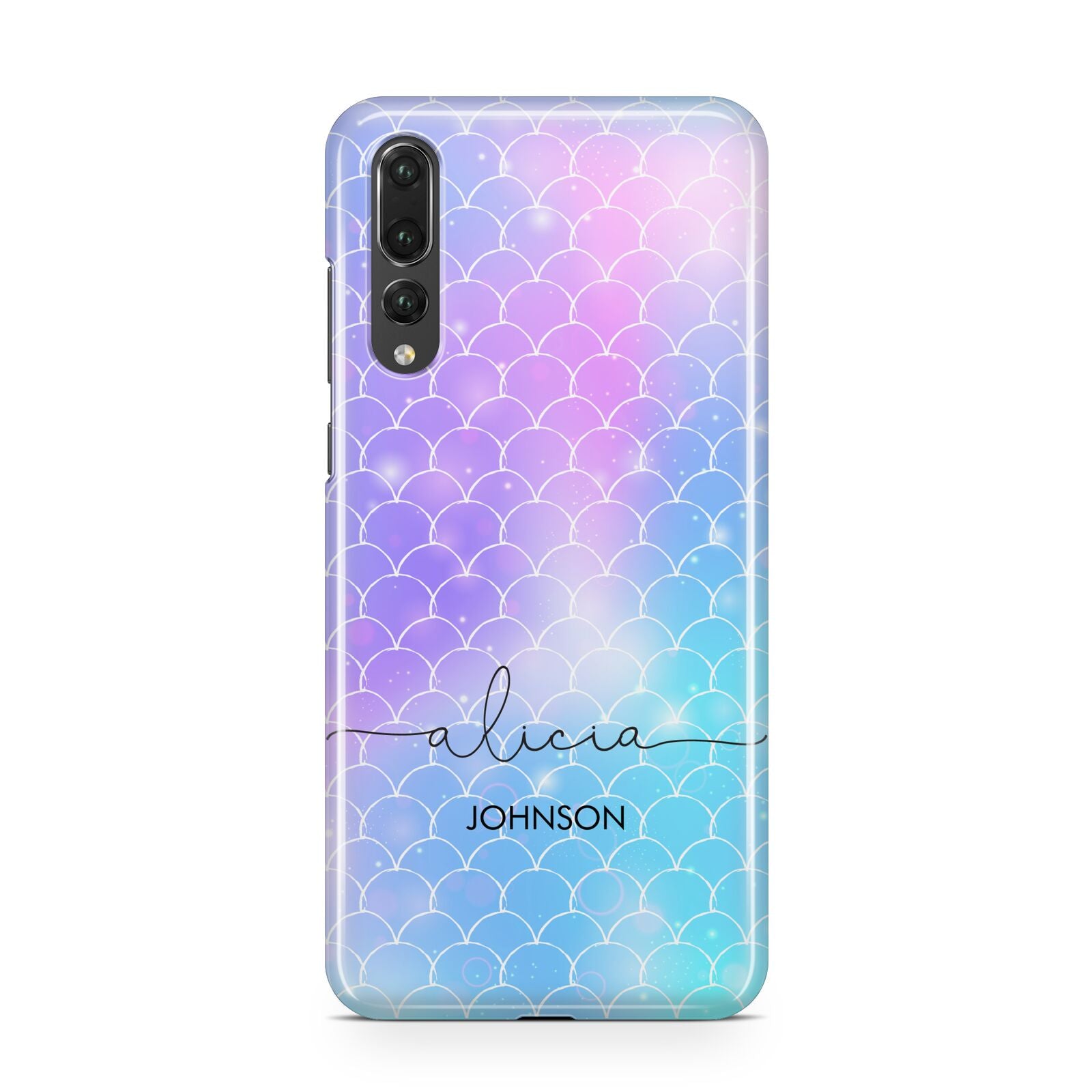 Personalised Mermaid Glitter with Names Huawei P20 Pro Phone Case