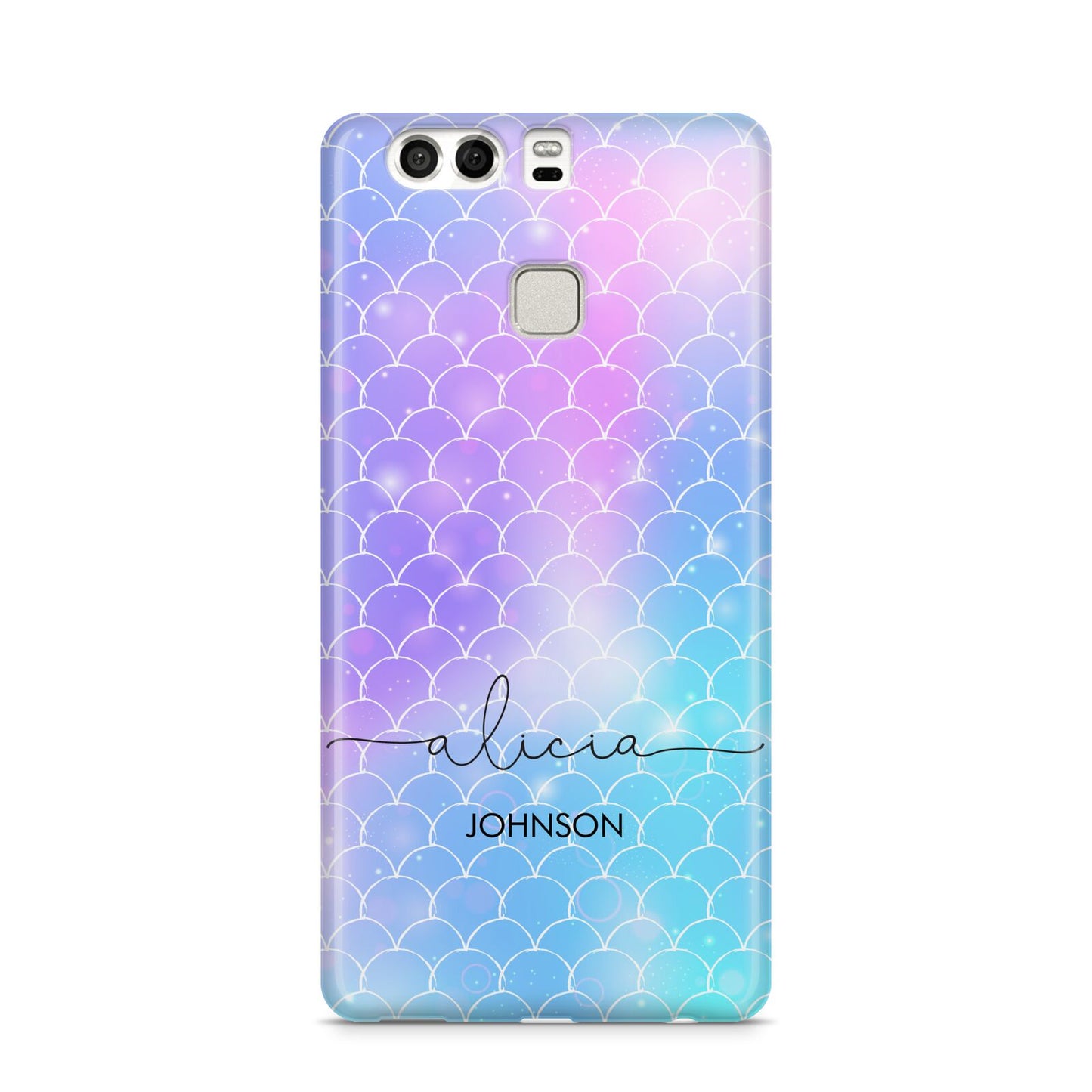 Personalised Mermaid Glitter with Names Huawei P9 Case