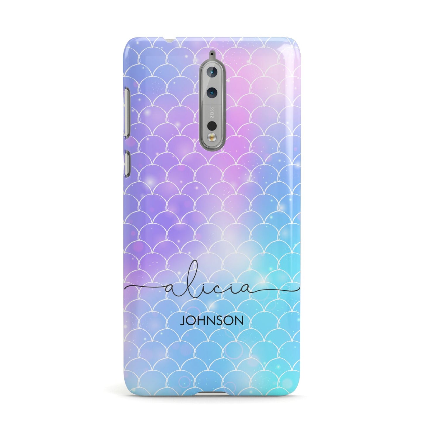 Personalised Mermaid Glitter with Names Nokia Case