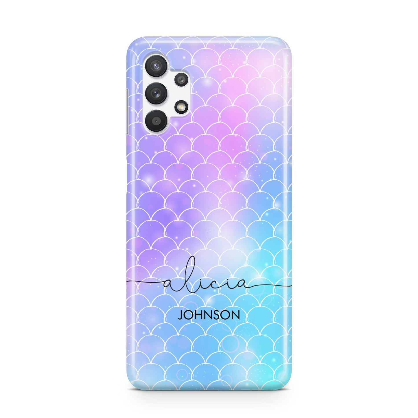 Personalised Mermaid Glitter with Names Samsung A32 5G Case