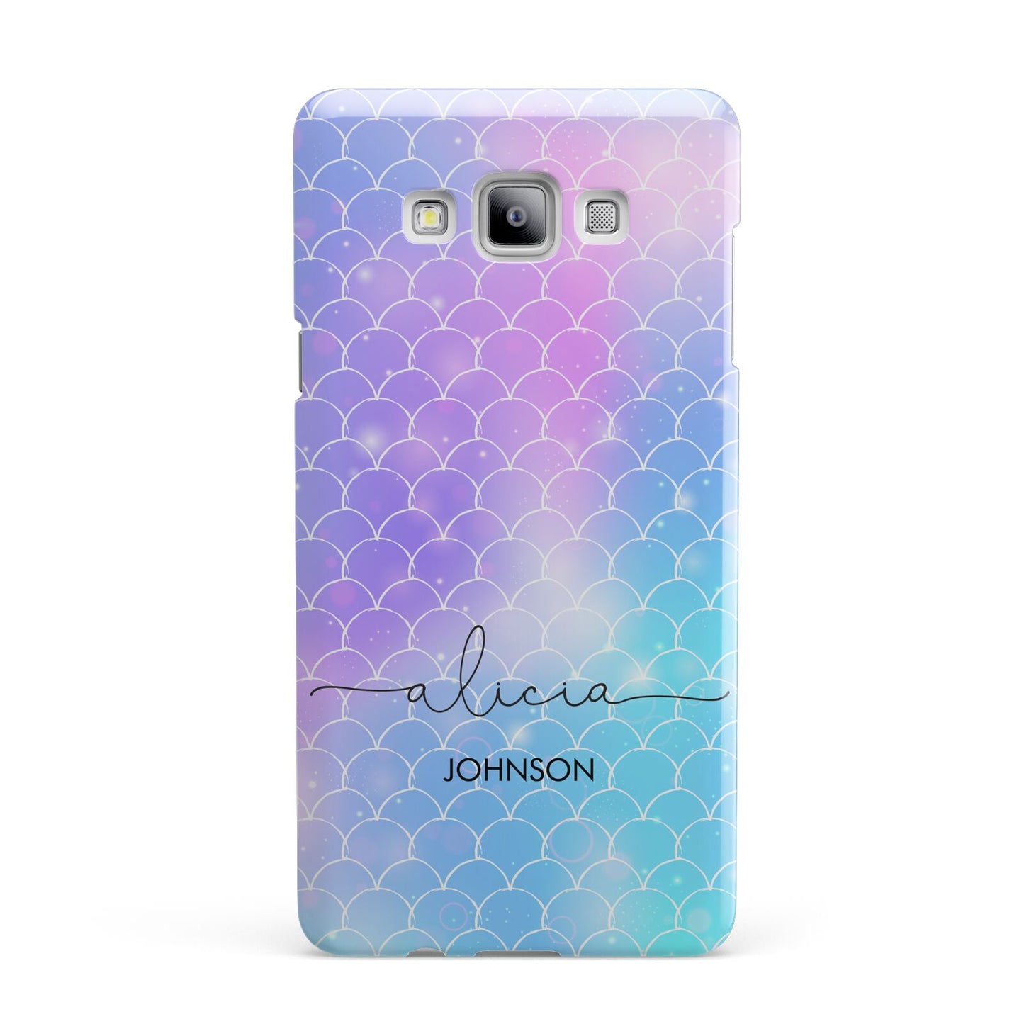 Personalised Mermaid Glitter with Names Samsung Galaxy A7 2015 Case