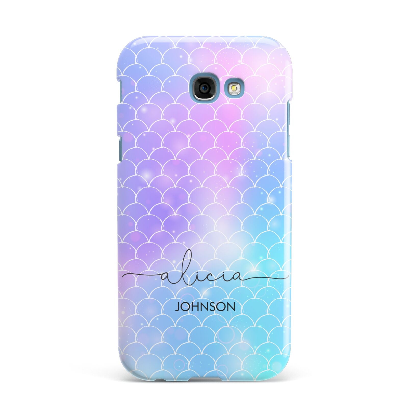 Personalised Mermaid Glitter with Names Samsung Galaxy A7 2017 Case