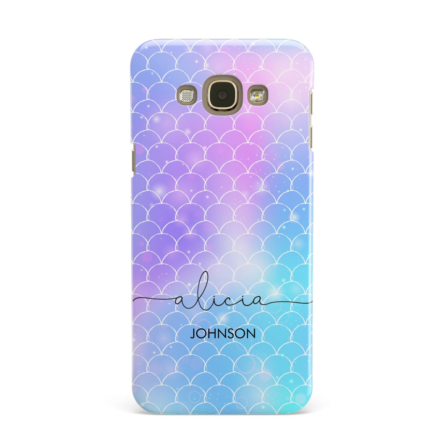 Personalised Mermaid Glitter with Names Samsung Galaxy A8 Case