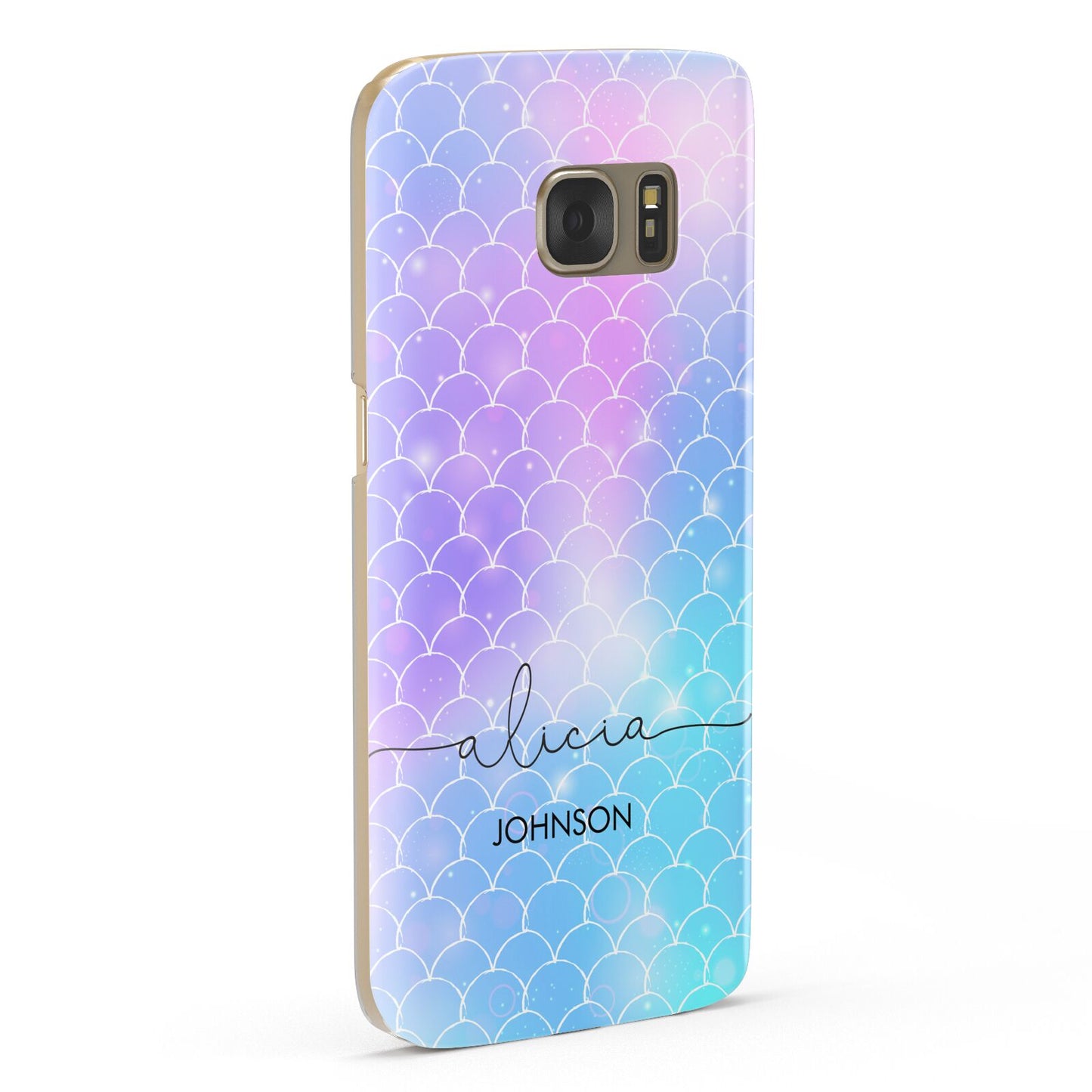 Personalised Mermaid Glitter with Names Samsung Galaxy Case Fourty Five Degrees