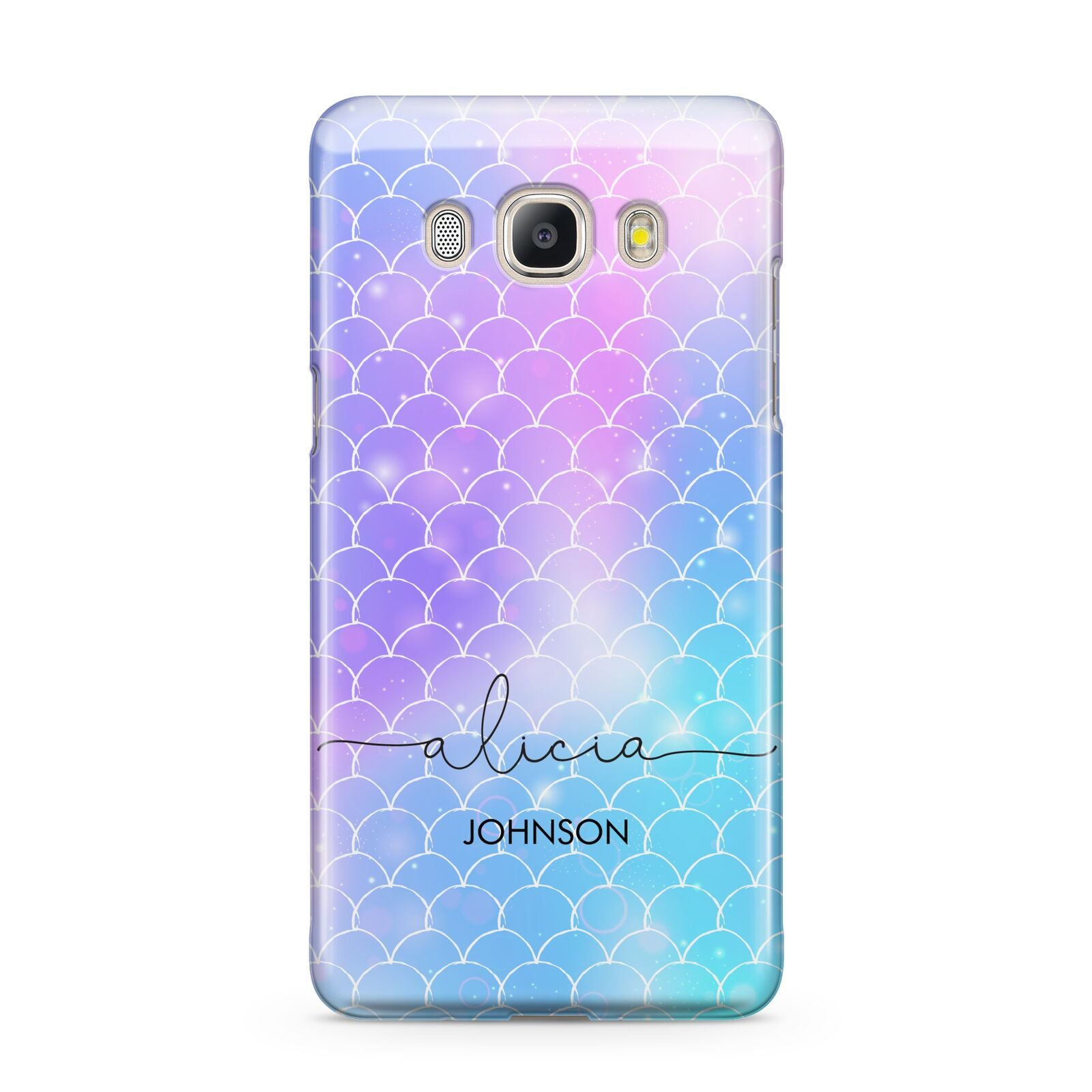 Personalised Mermaid Glitter with Names Samsung Galaxy J5 2016 Case