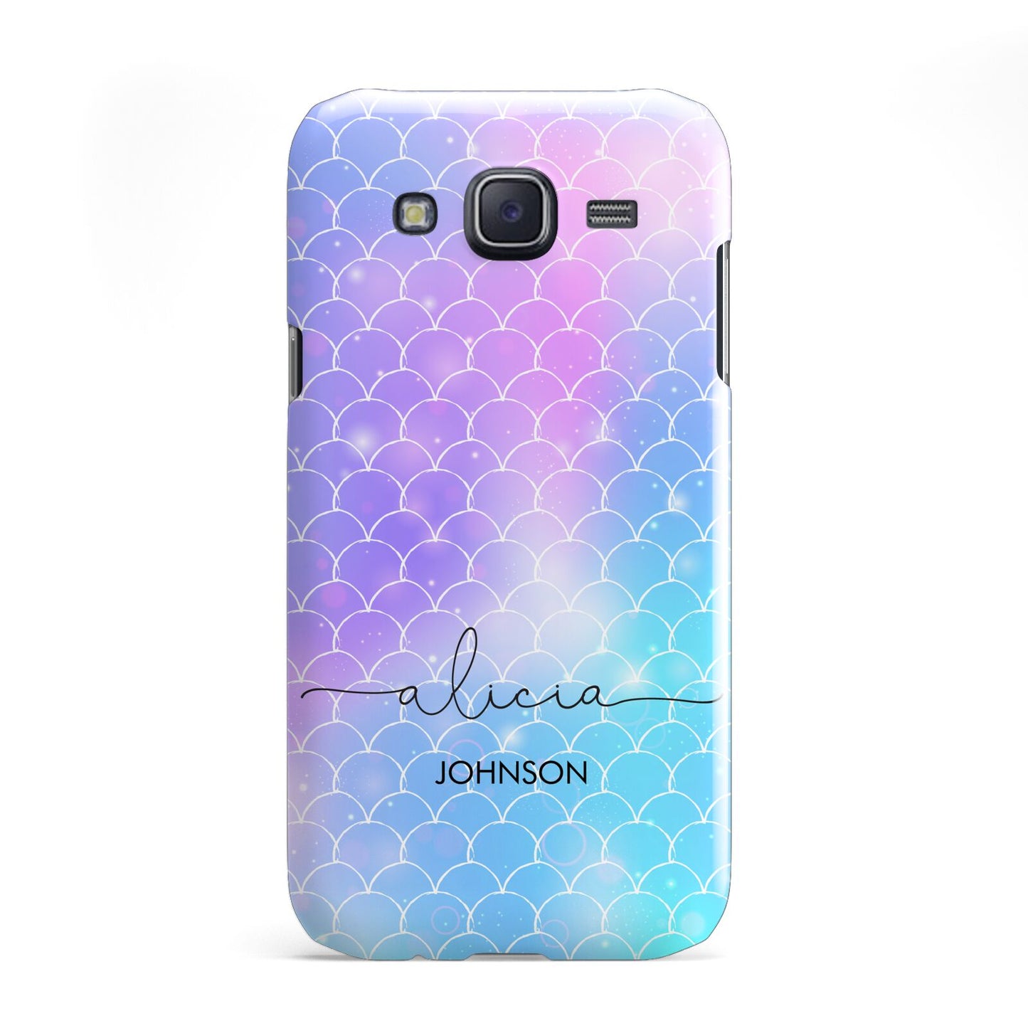 Personalised Mermaid Glitter with Names Samsung Galaxy J5 Case