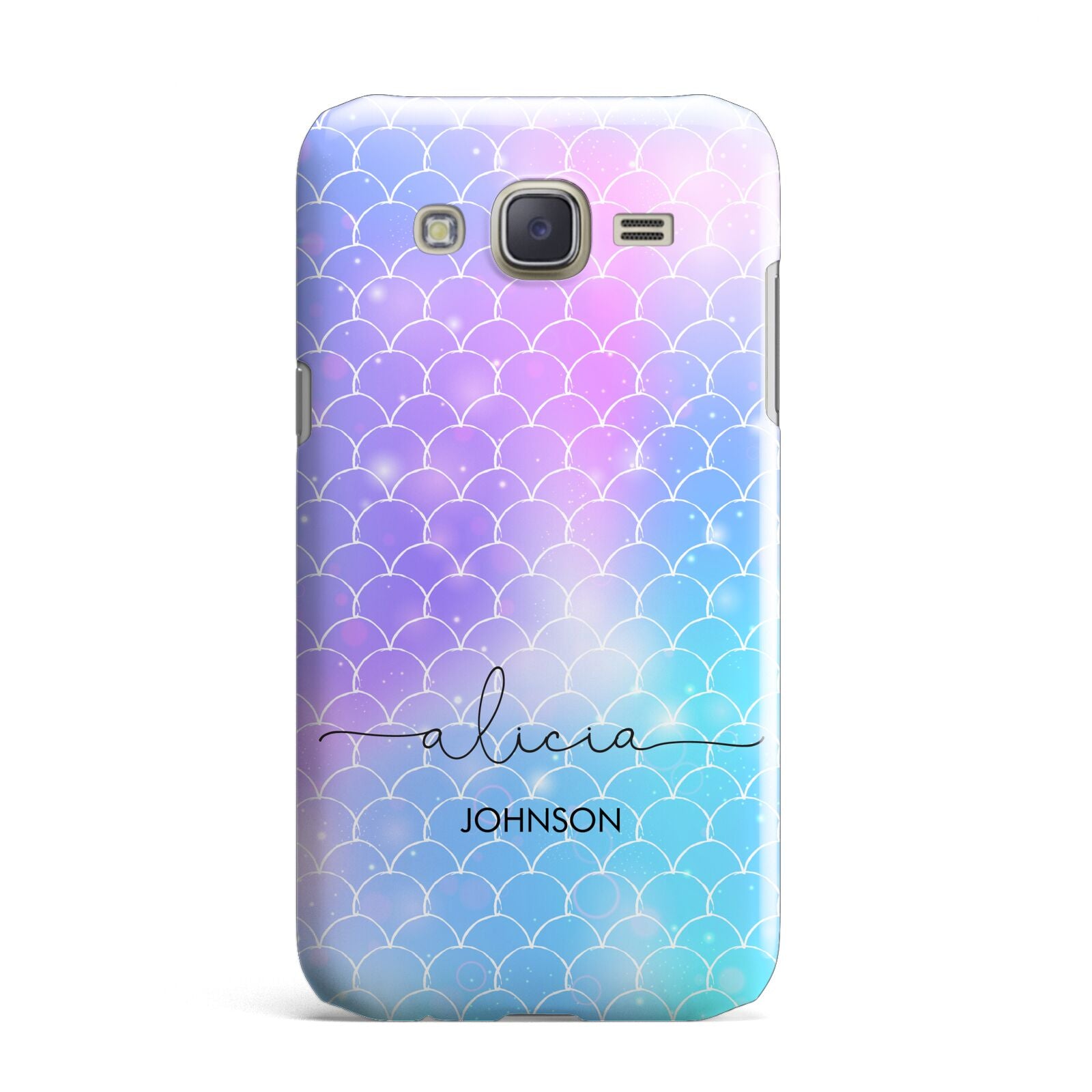 Personalised Mermaid Glitter with Names Samsung Galaxy J7 Case