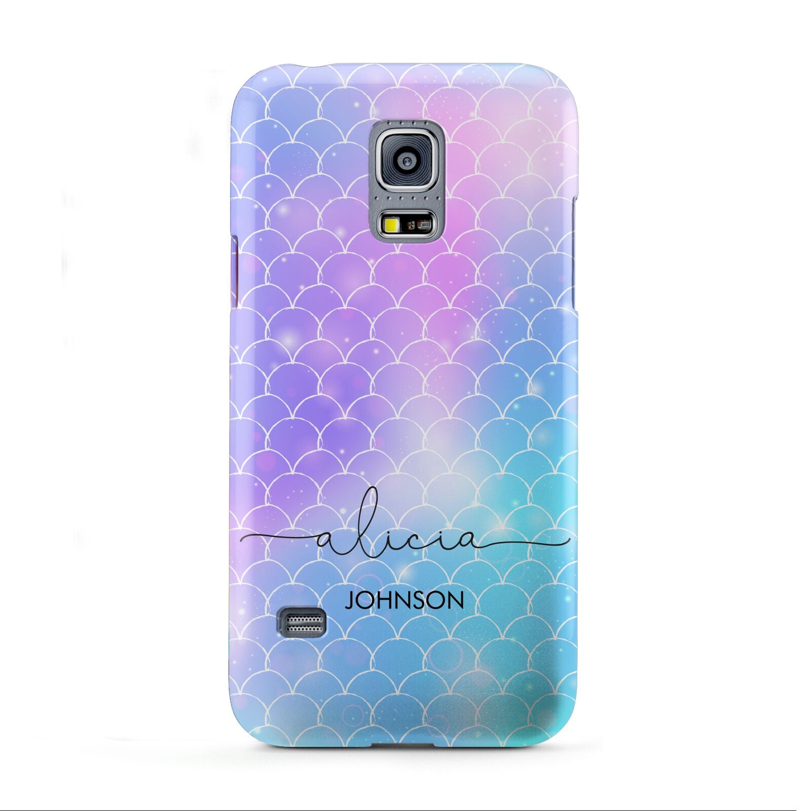 Personalised Mermaid Glitter with Names Samsung Galaxy S5 Mini Case