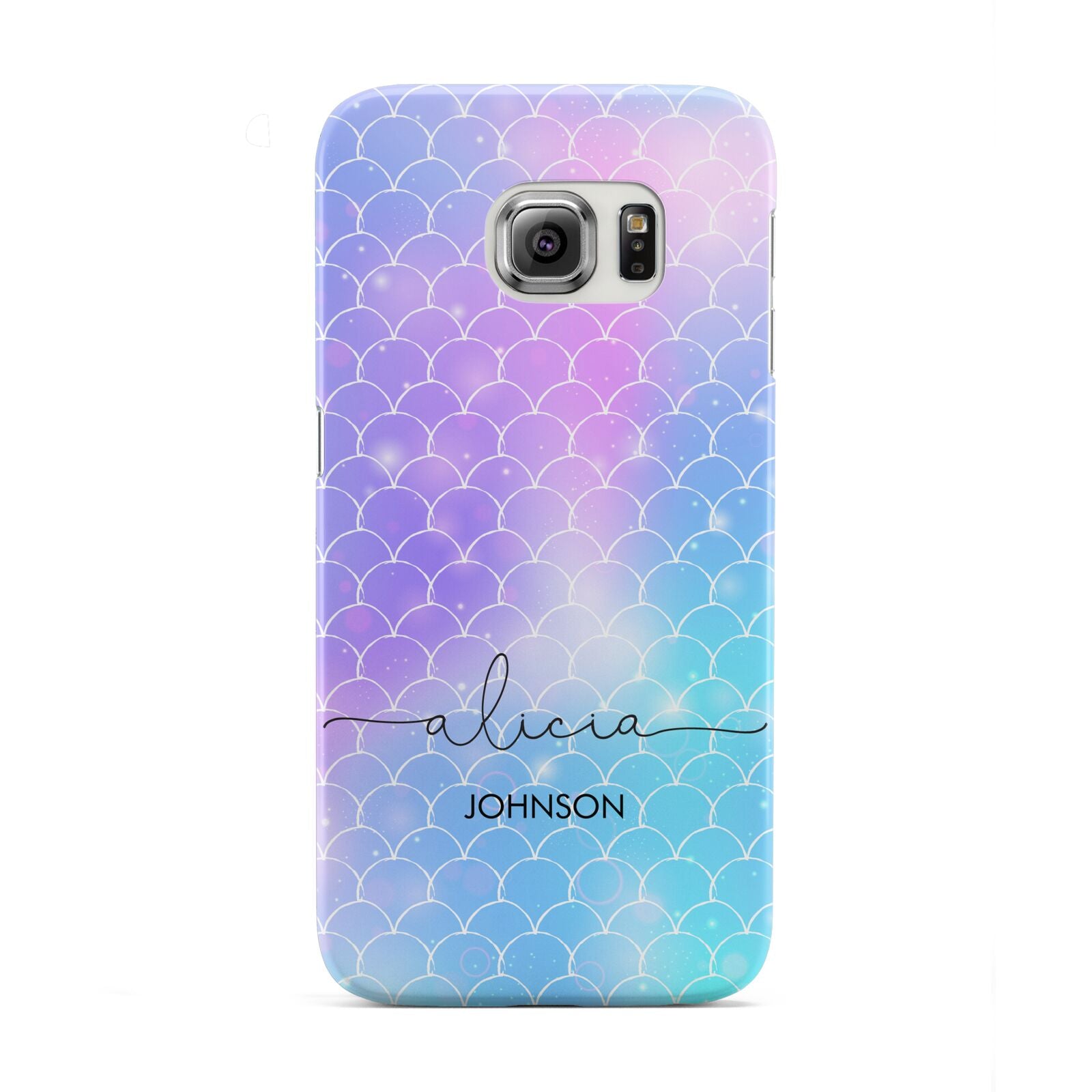 Personalised Mermaid Glitter with Names Samsung Galaxy S6 Edge Case