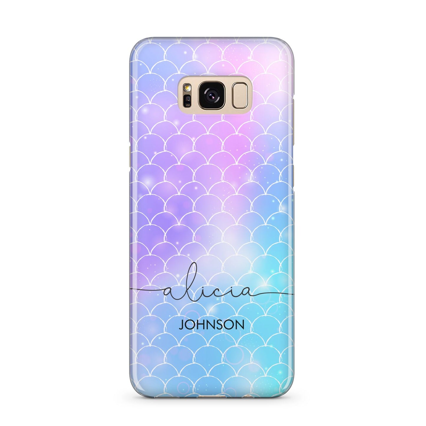 Personalised Mermaid Glitter with Names Samsung Galaxy S8 Plus Case