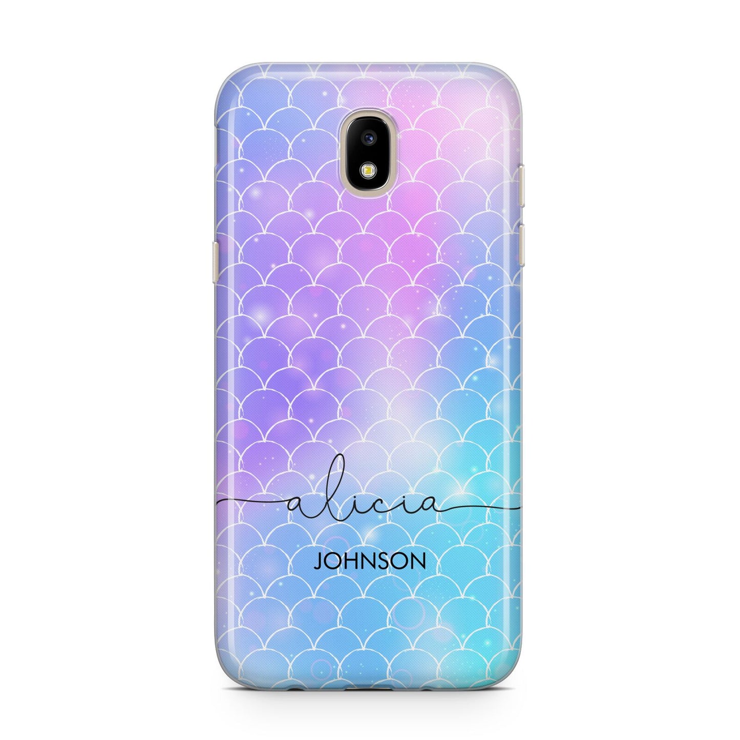 Personalised Mermaid Glitter with Names Samsung J5 2017 Case