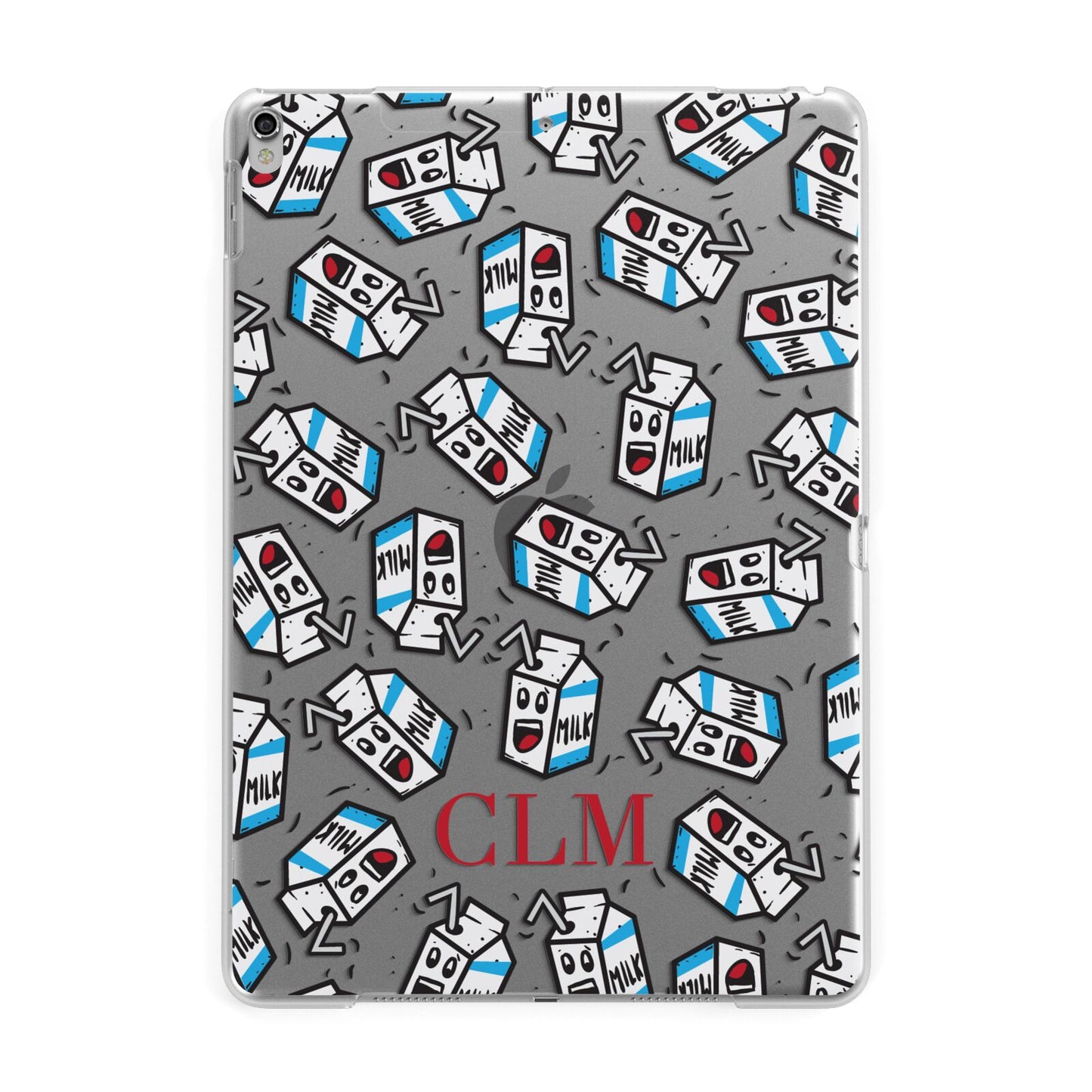 Personalised Milk Carton Initials Apple iPad Silver Case