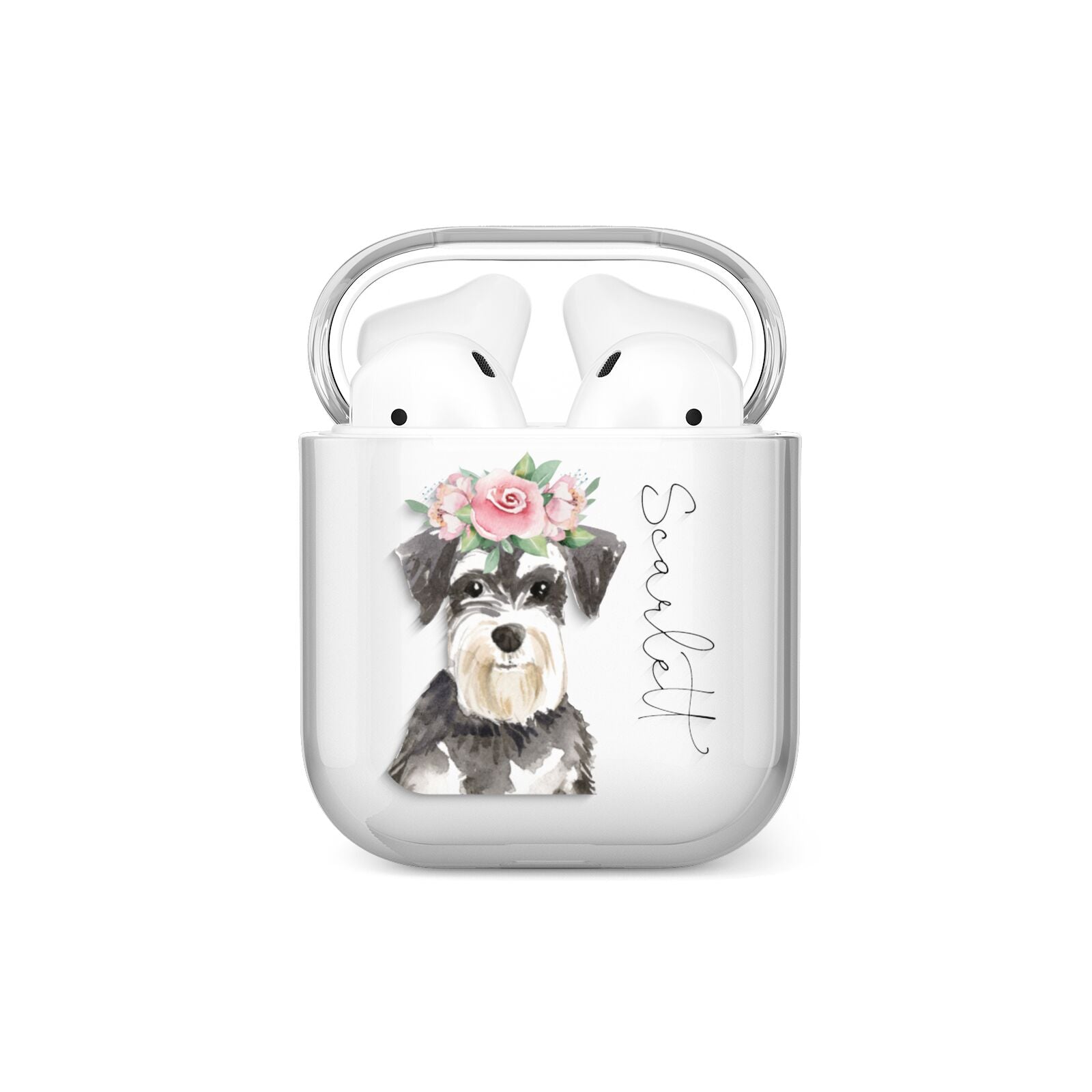 Personalised Miniature Schnauzer AirPods Case