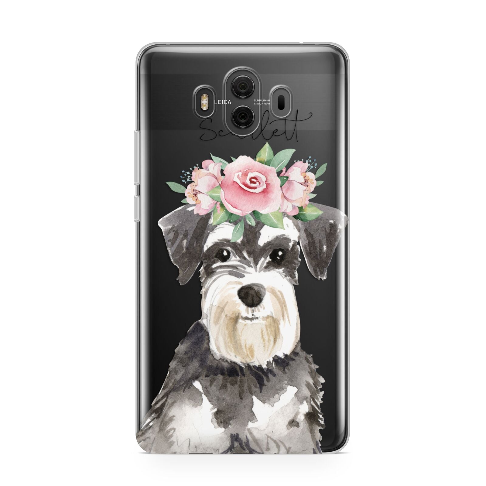 Personalised Miniature Schnauzer Huawei Mate 10 Protective Phone Case