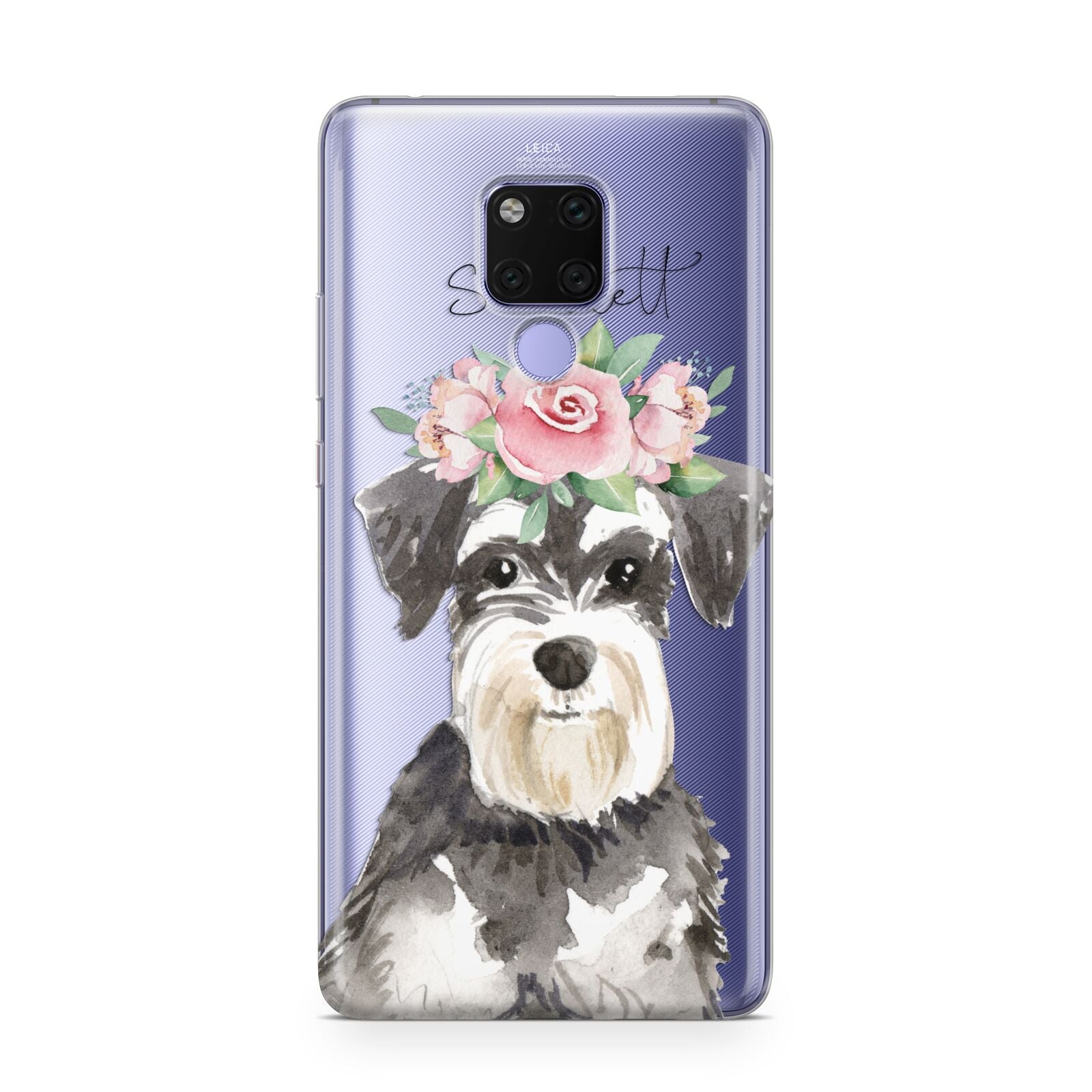 Personalised Miniature Schnauzer Huawei Mate 20X Phone Case