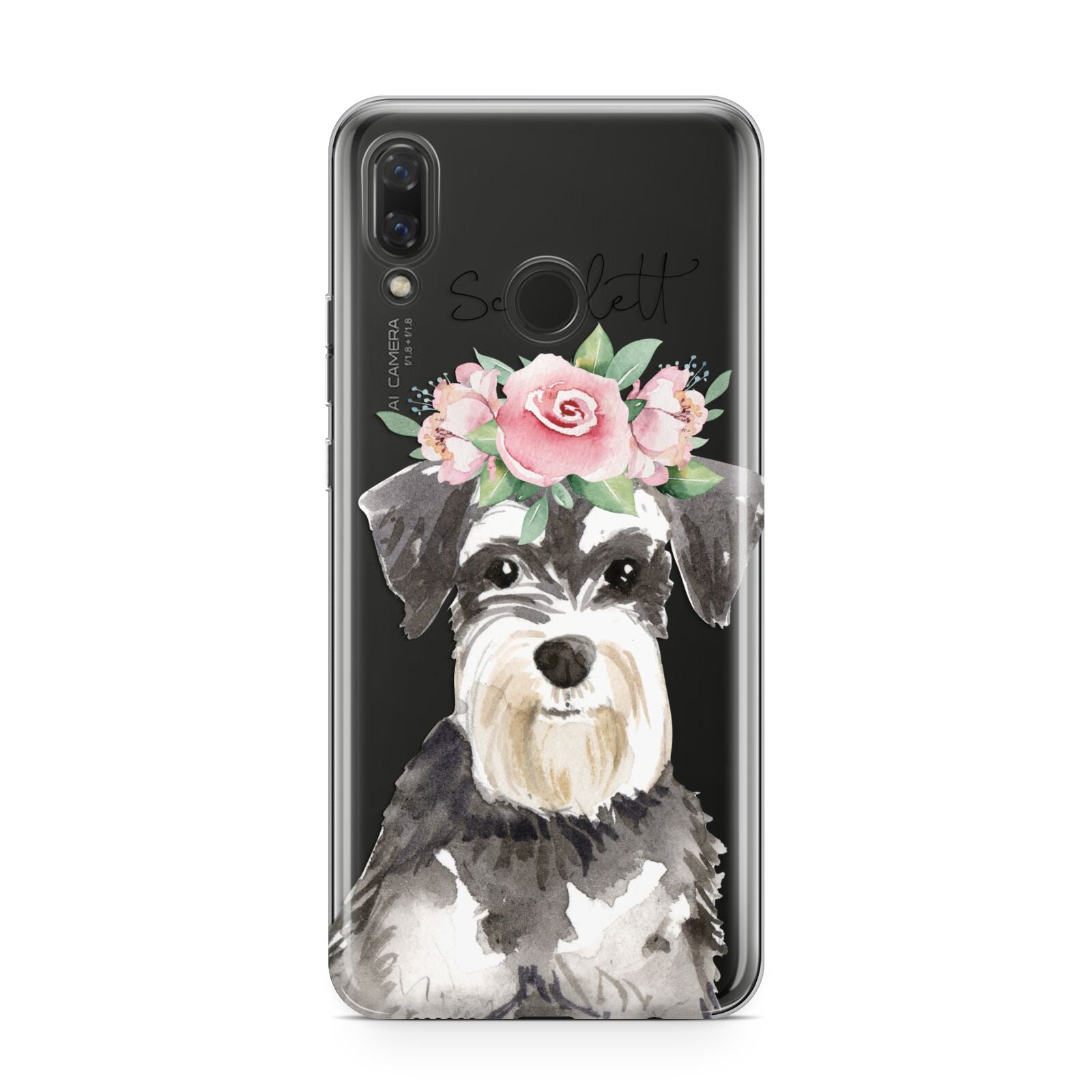 Personalised Miniature Schnauzer Huawei Nova 3 Phone Case