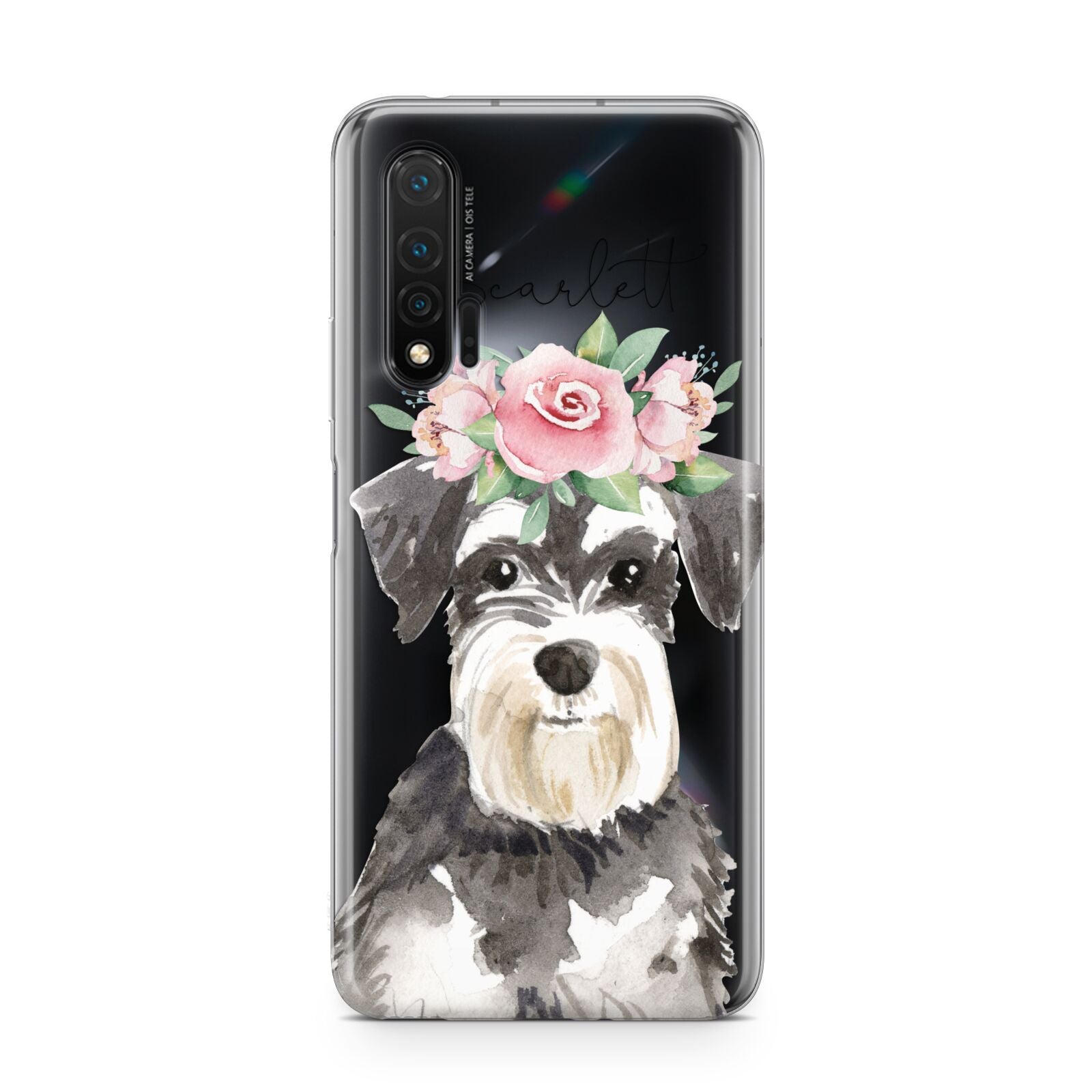 Personalised Miniature Schnauzer Huawei Nova 6 Phone Case