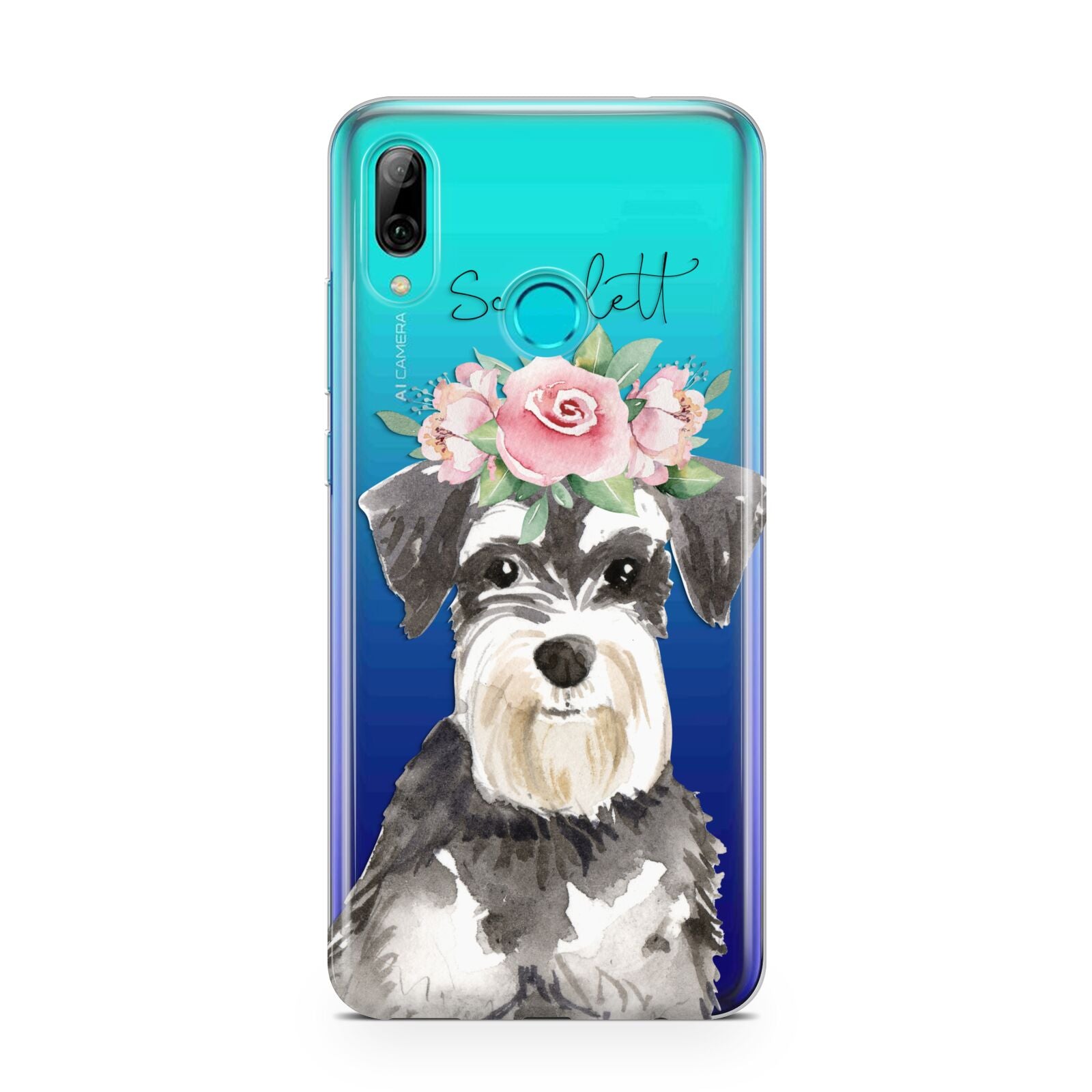 Personalised Miniature Schnauzer Huawei P Smart 2019 Case