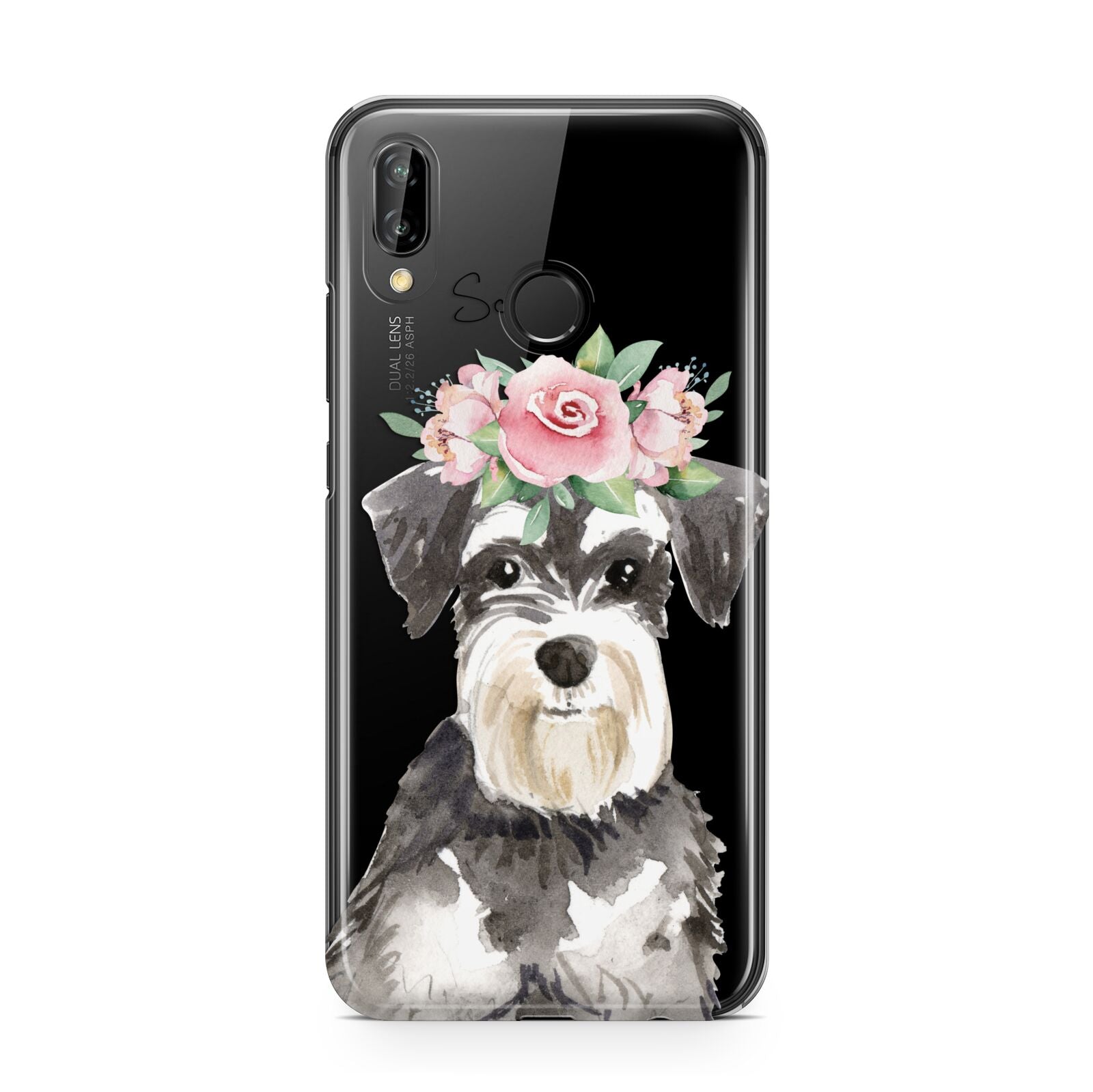 Personalised Miniature Schnauzer Huawei P20 Lite Phone Case