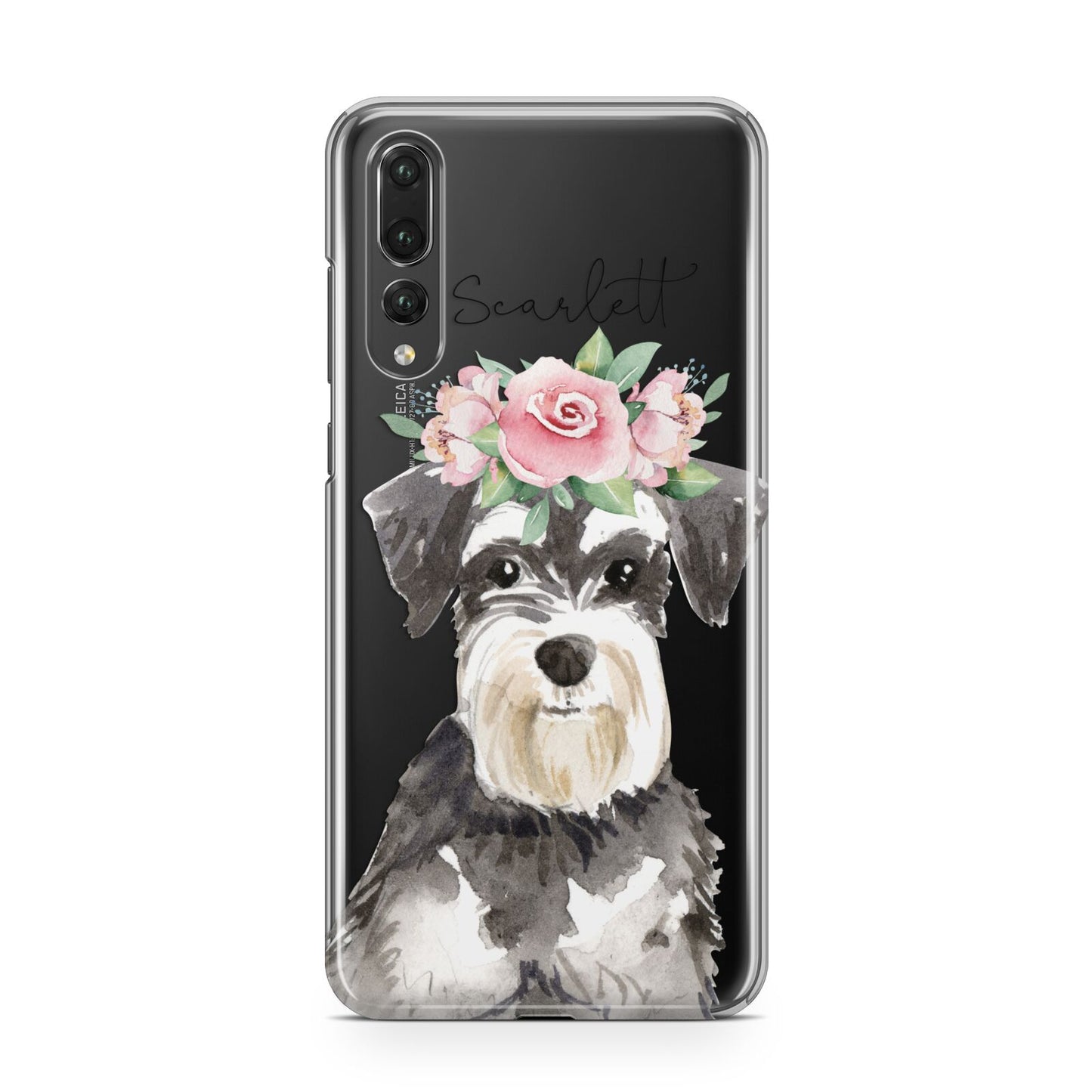 Personalised Miniature Schnauzer Huawei P20 Pro Phone Case