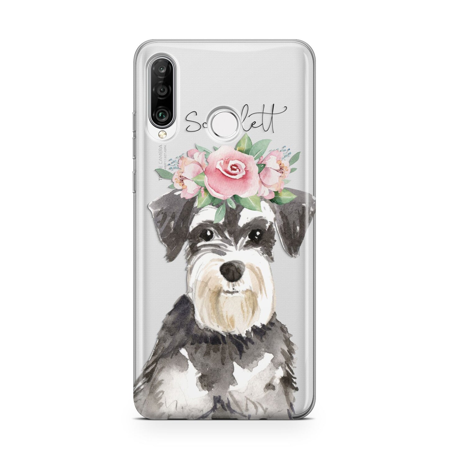 Personalised Miniature Schnauzer Huawei P30 Lite Phone Case