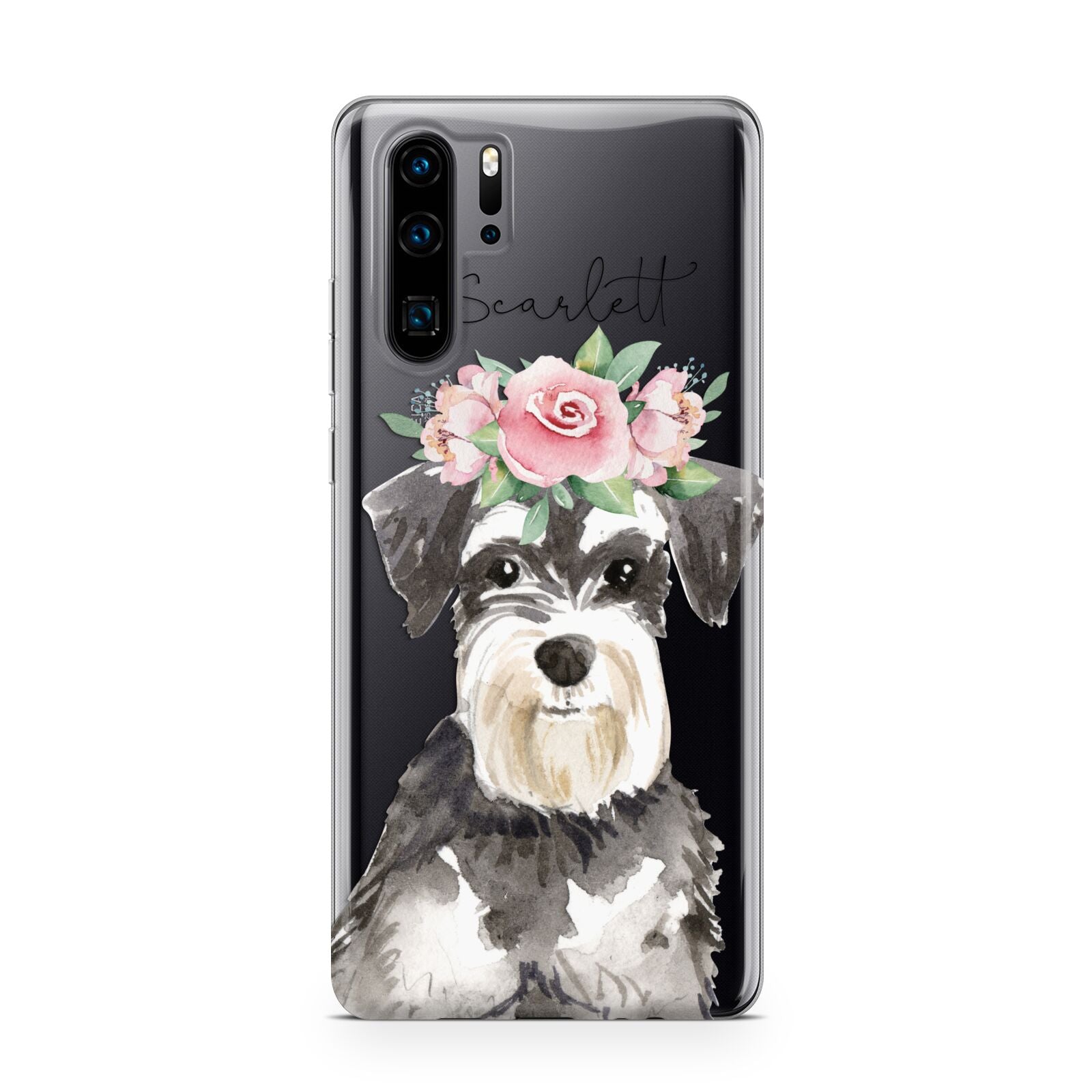 Personalised Miniature Schnauzer Huawei P30 Pro Phone Case