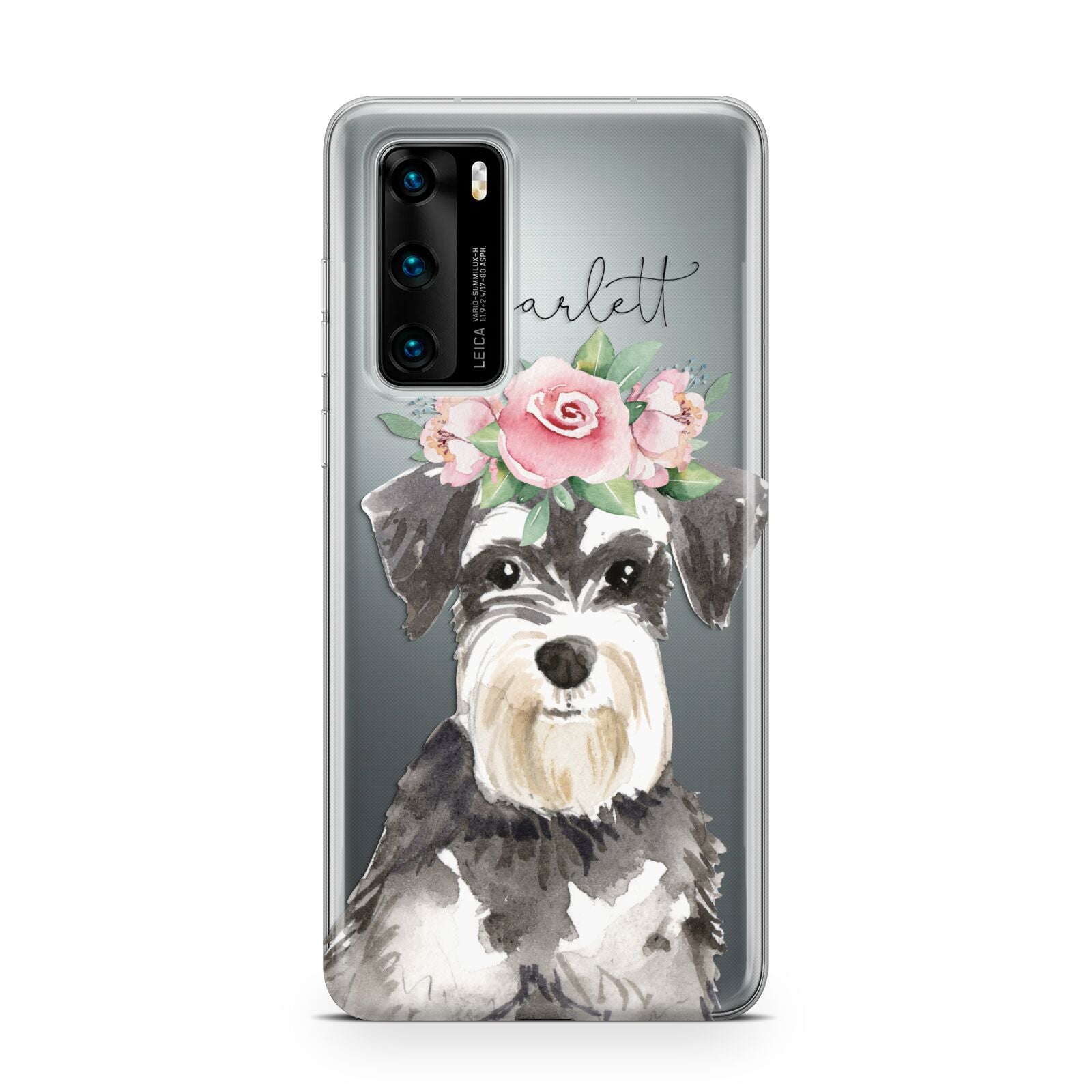 Personalised Miniature Schnauzer Huawei P40 Phone Case