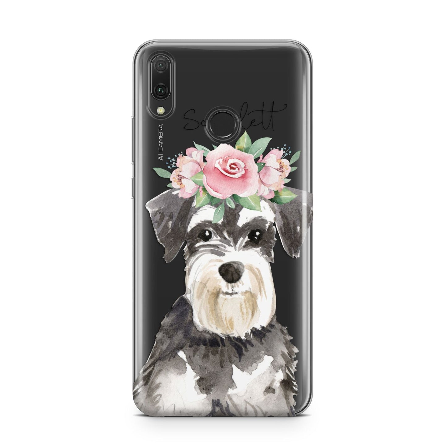 Personalised Miniature Schnauzer Huawei Y9 2019