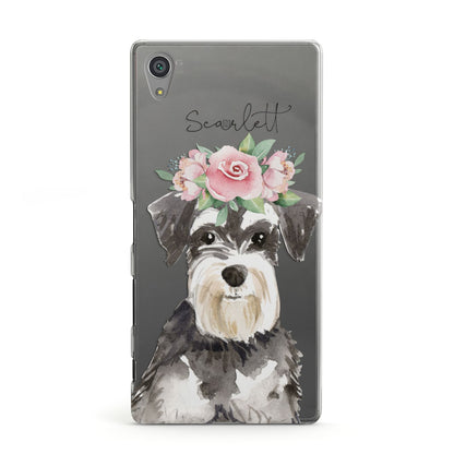 Personalised Miniature Schnauzer Sony Xperia Case