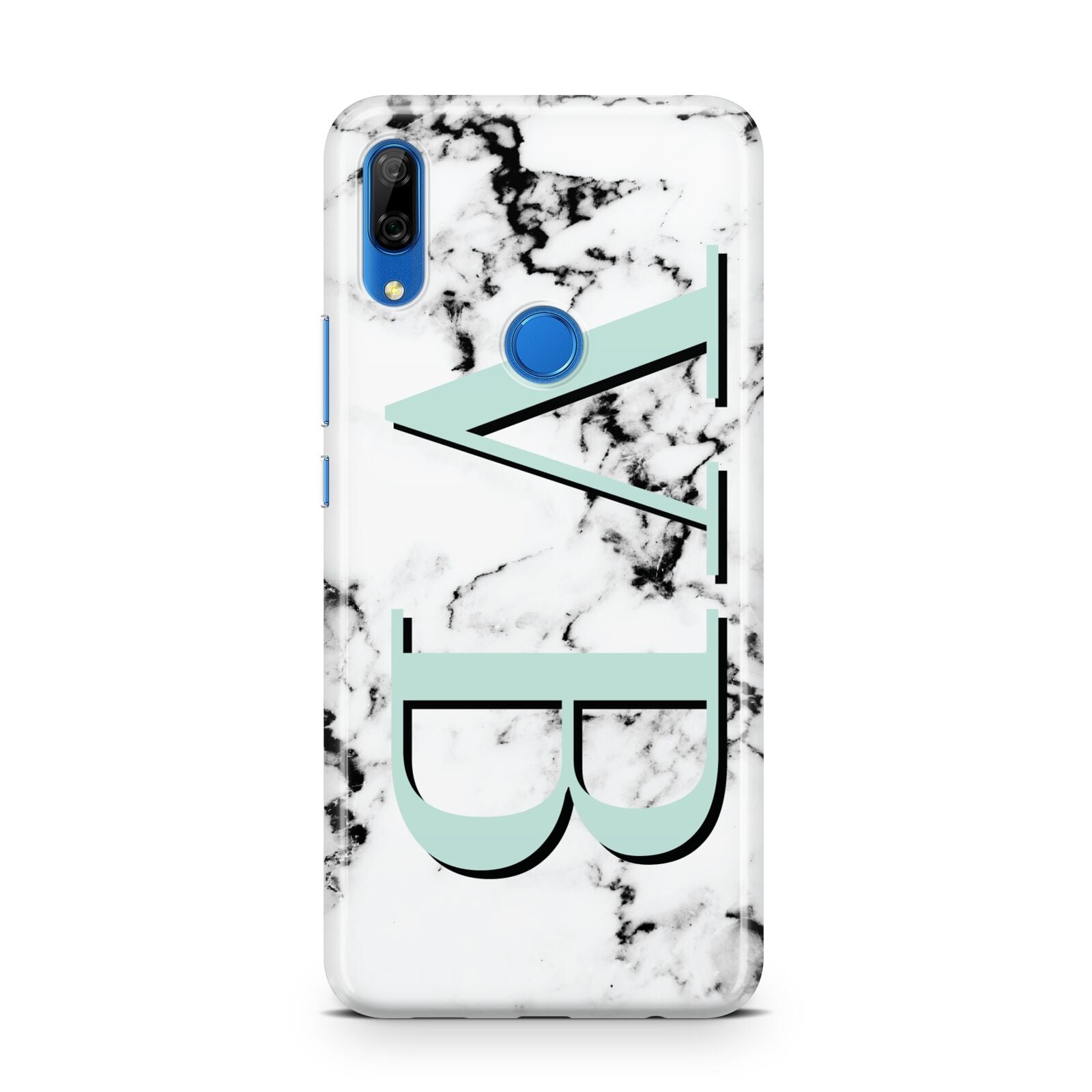 Personalised Mint Big Initials Marble Huawei P Smart Z