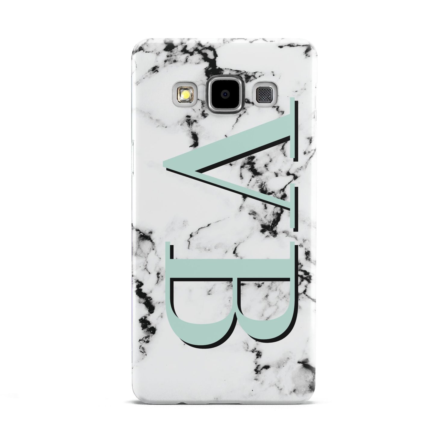 Personalised Mint Big Initials Marble Samsung Galaxy A5 Case