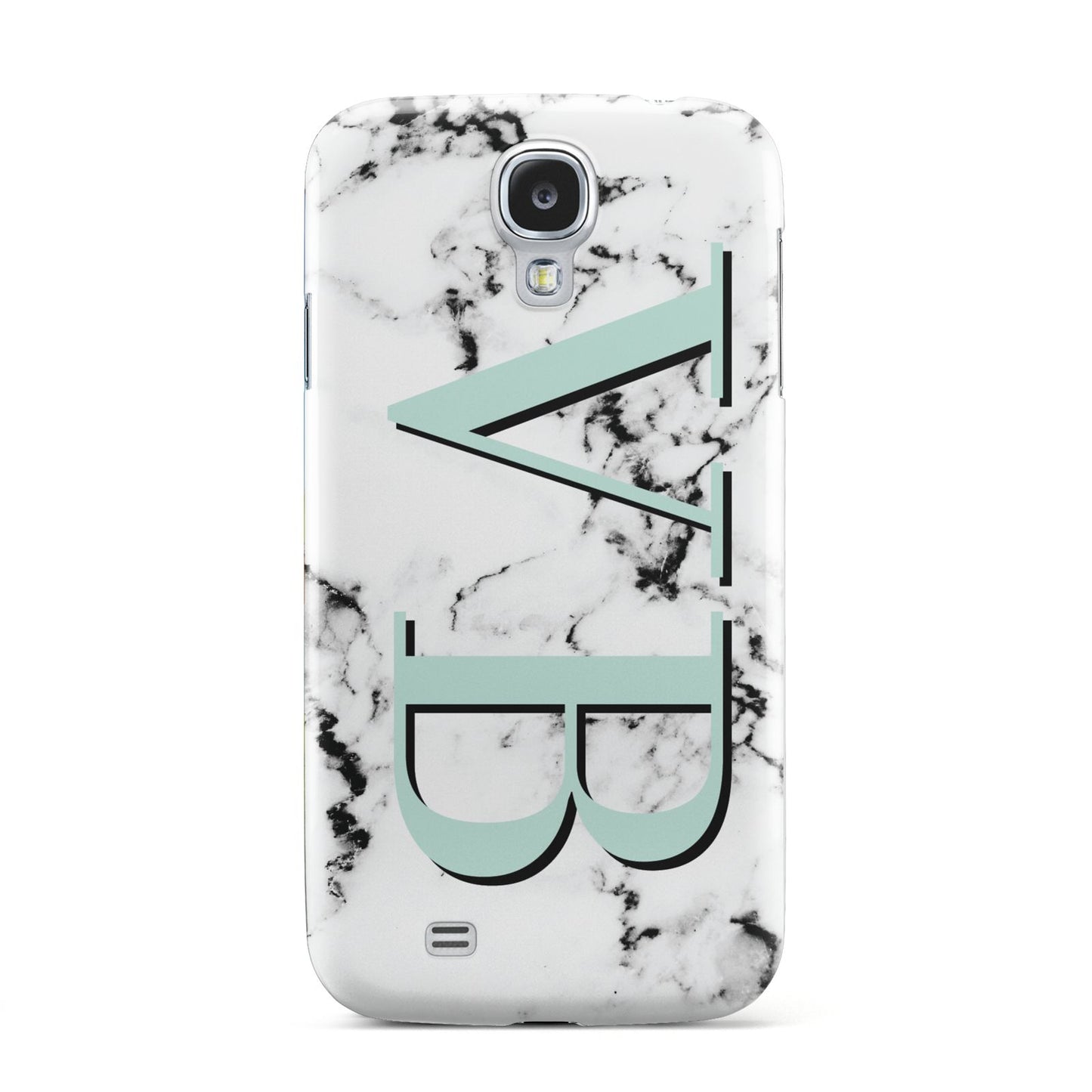 Personalised Mint Big Initials Marble Samsung Galaxy S4 Case