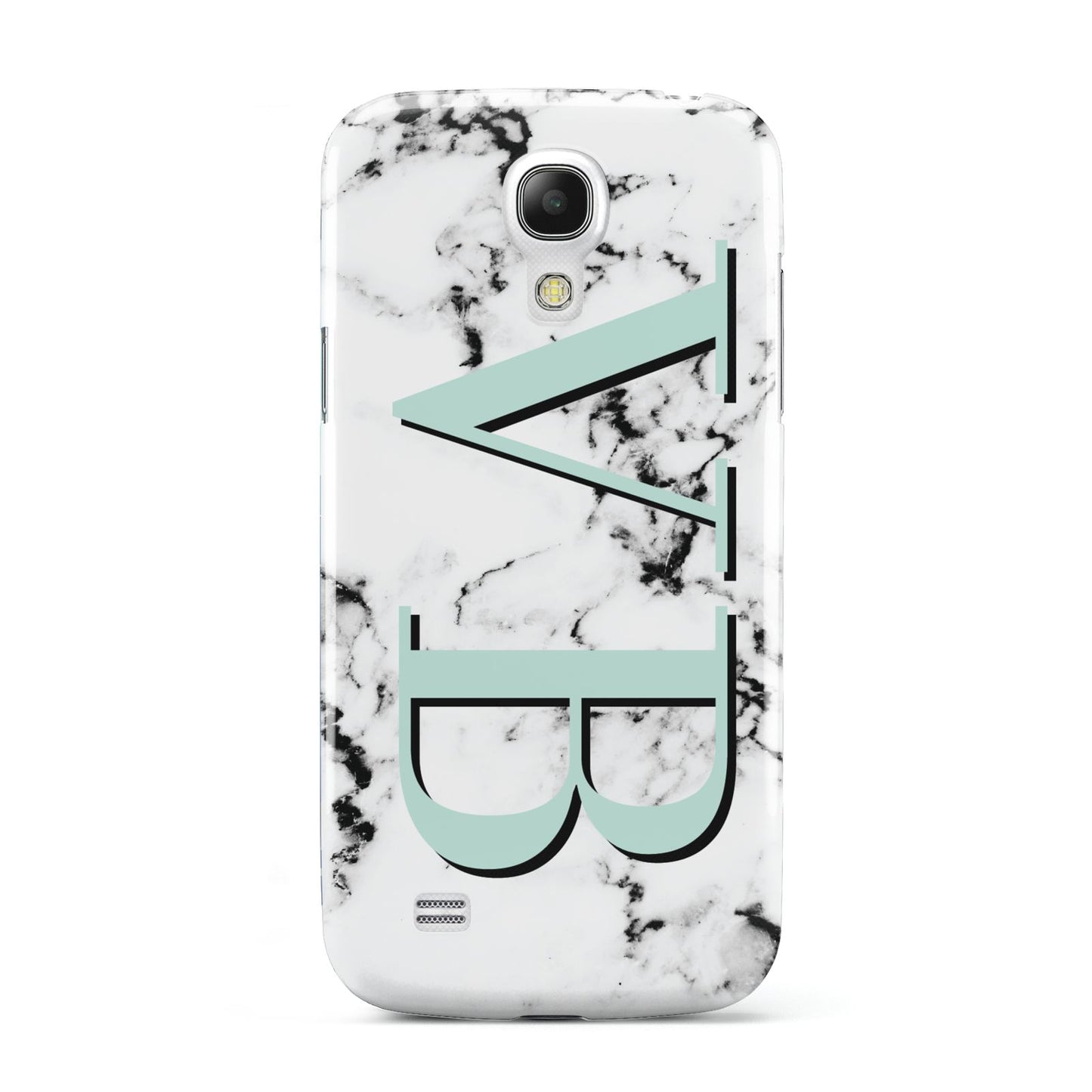 Personalised Mint Big Initials Marble Samsung Galaxy S4 Mini Case