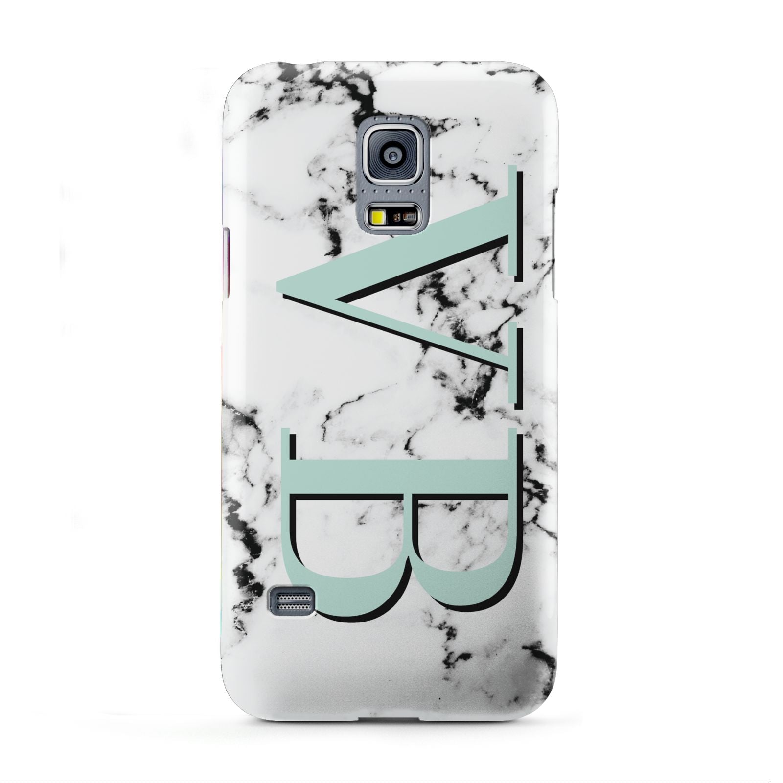 Personalised Mint Big Initials Marble Samsung Galaxy S5 Mini Case