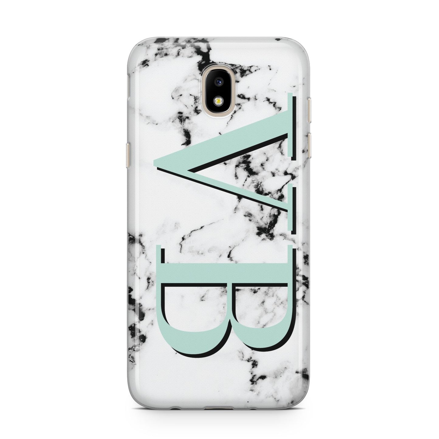 Personalised Mint Big Initials Marble Samsung J5 2017 Case