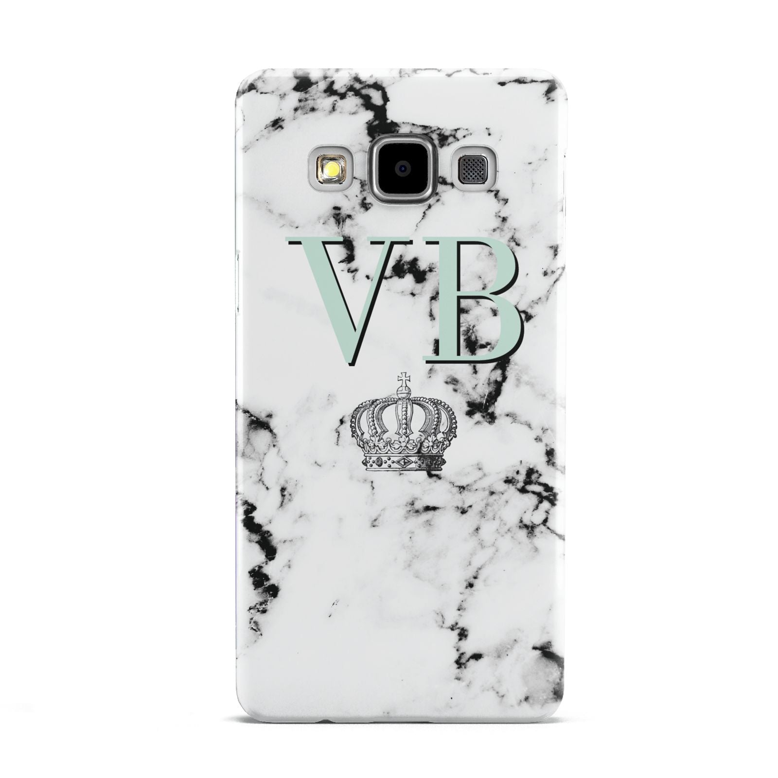 Personalised Mint Crown Initials Marble Samsung Galaxy A5 Case