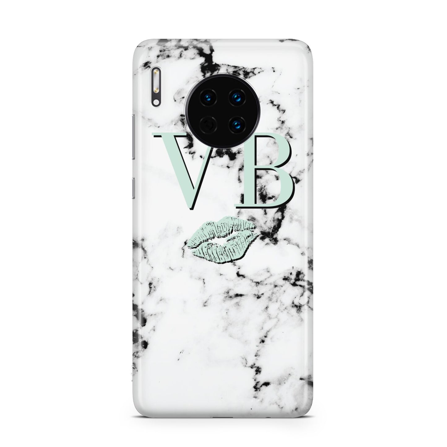 Personalised Mint Lips Initials Marble Huawei Mate 30