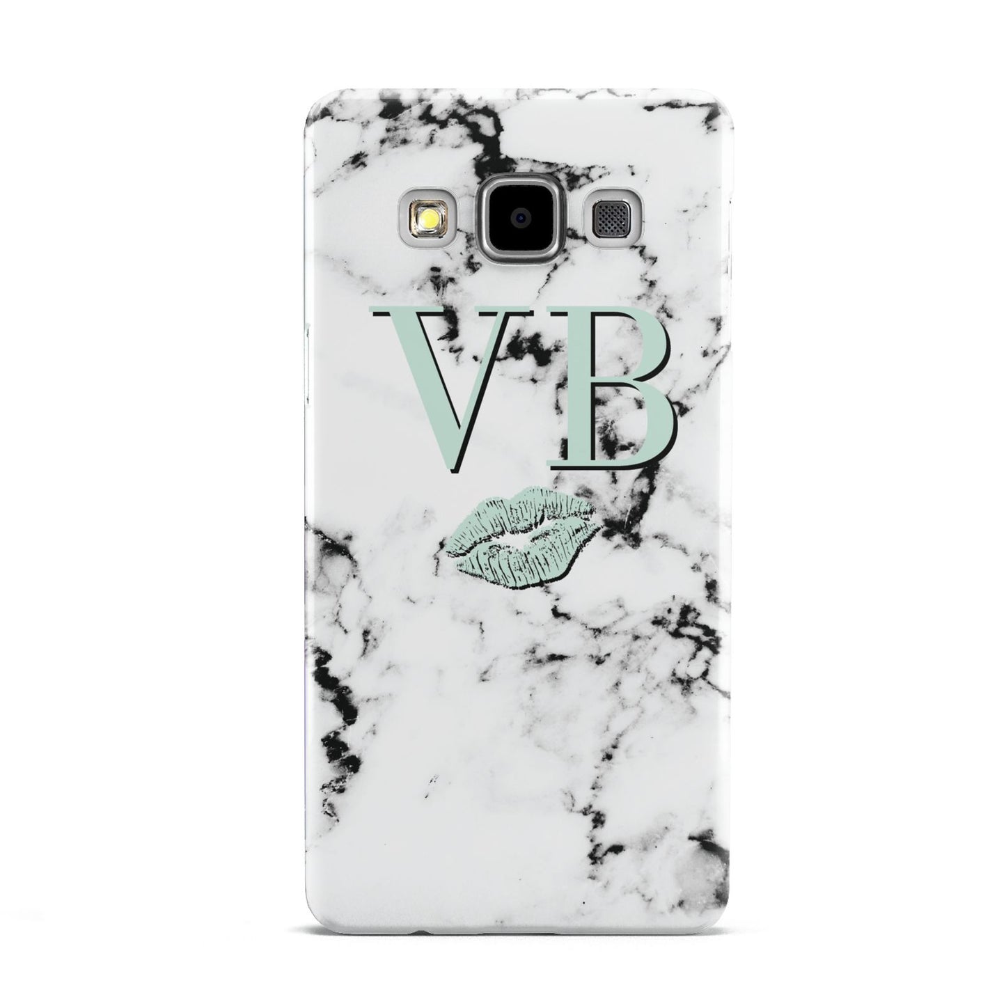 Personalised Mint Lips Initials Marble Samsung Galaxy A5 Case