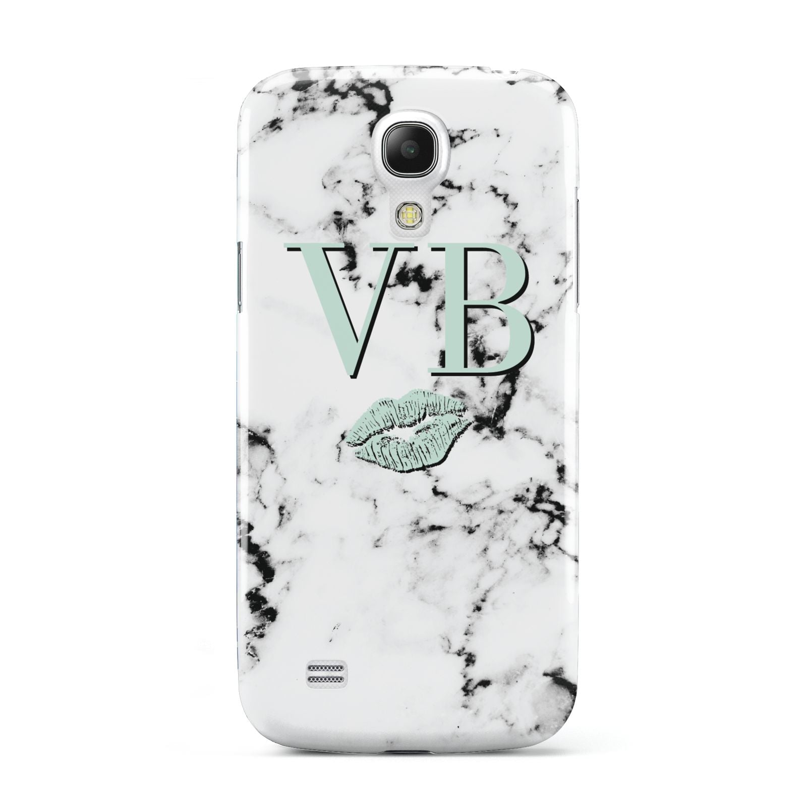 Personalised Mint Lips Initials Marble Samsung Galaxy S4 Mini Case