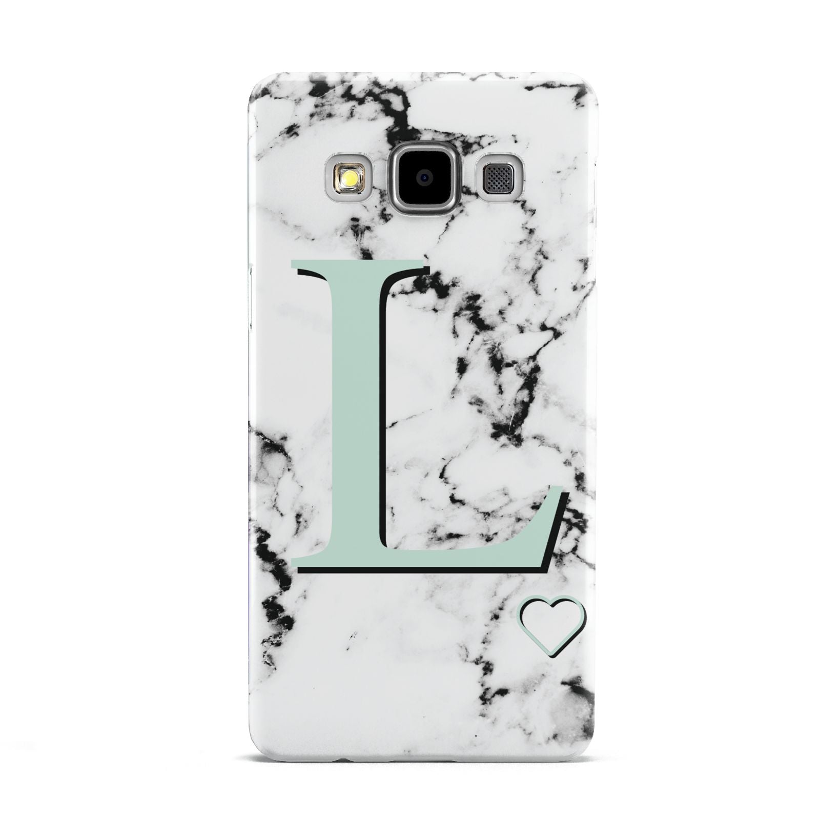 Personalised Mint Monogram Marble Heart Samsung Galaxy A5 Case