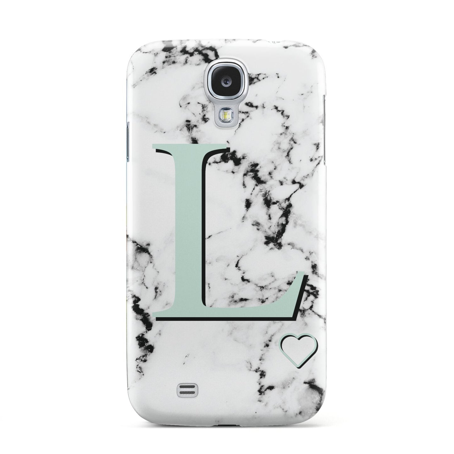 Personalised Mint Monogram Marble Heart Samsung Galaxy S4 Case