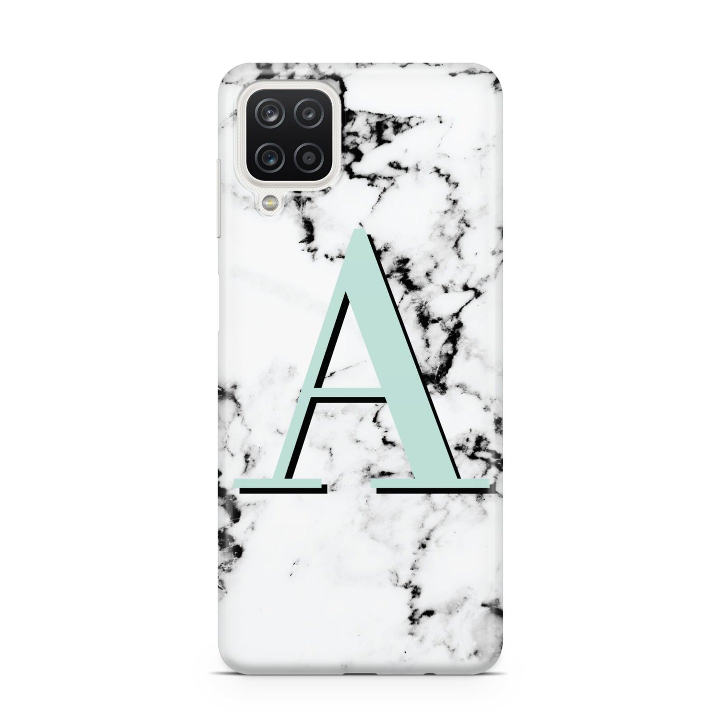 Personalised Mint Single Initial Marble Samsung M12 Case