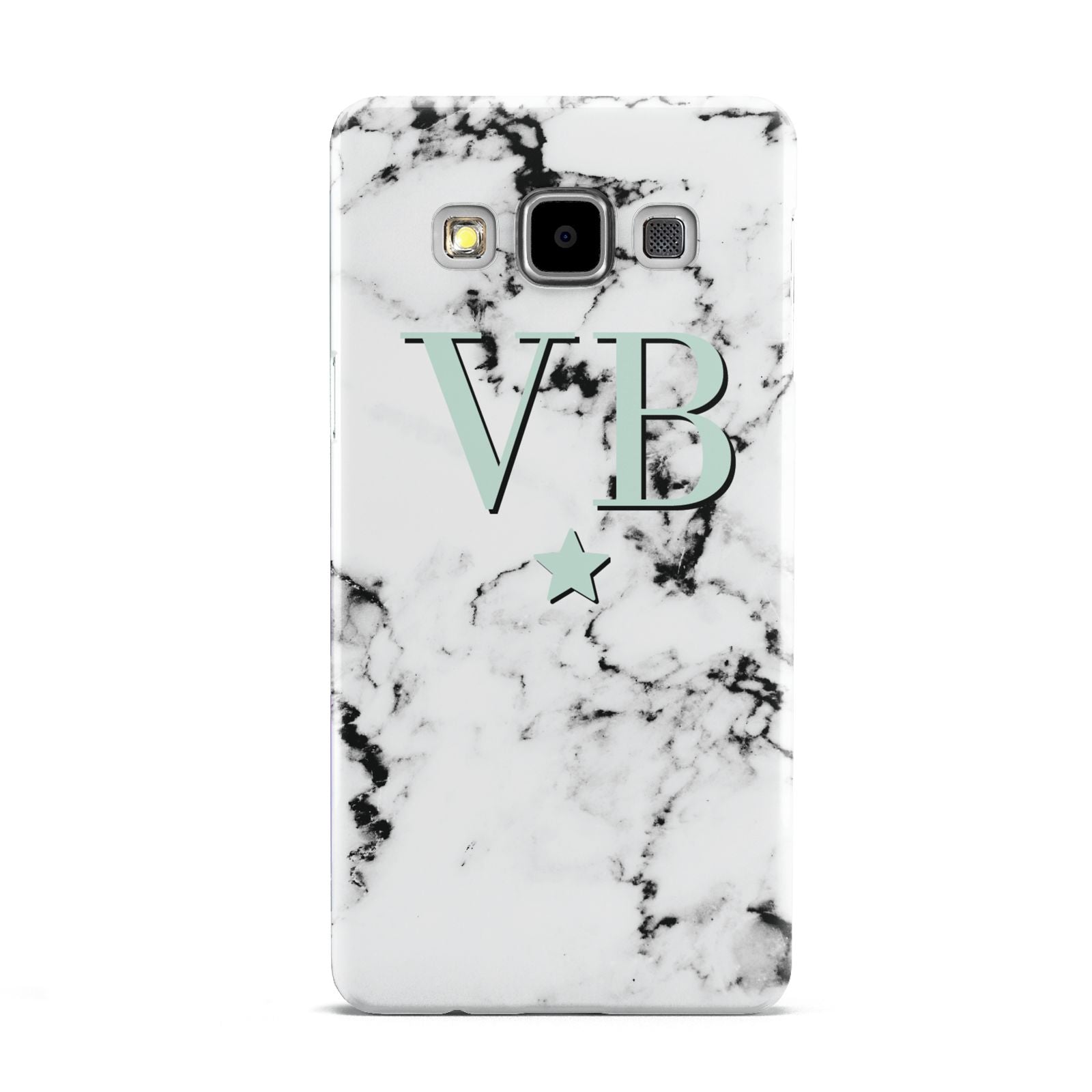 Personalised Mint Star With Monogram Marble Samsung Galaxy A5 Case